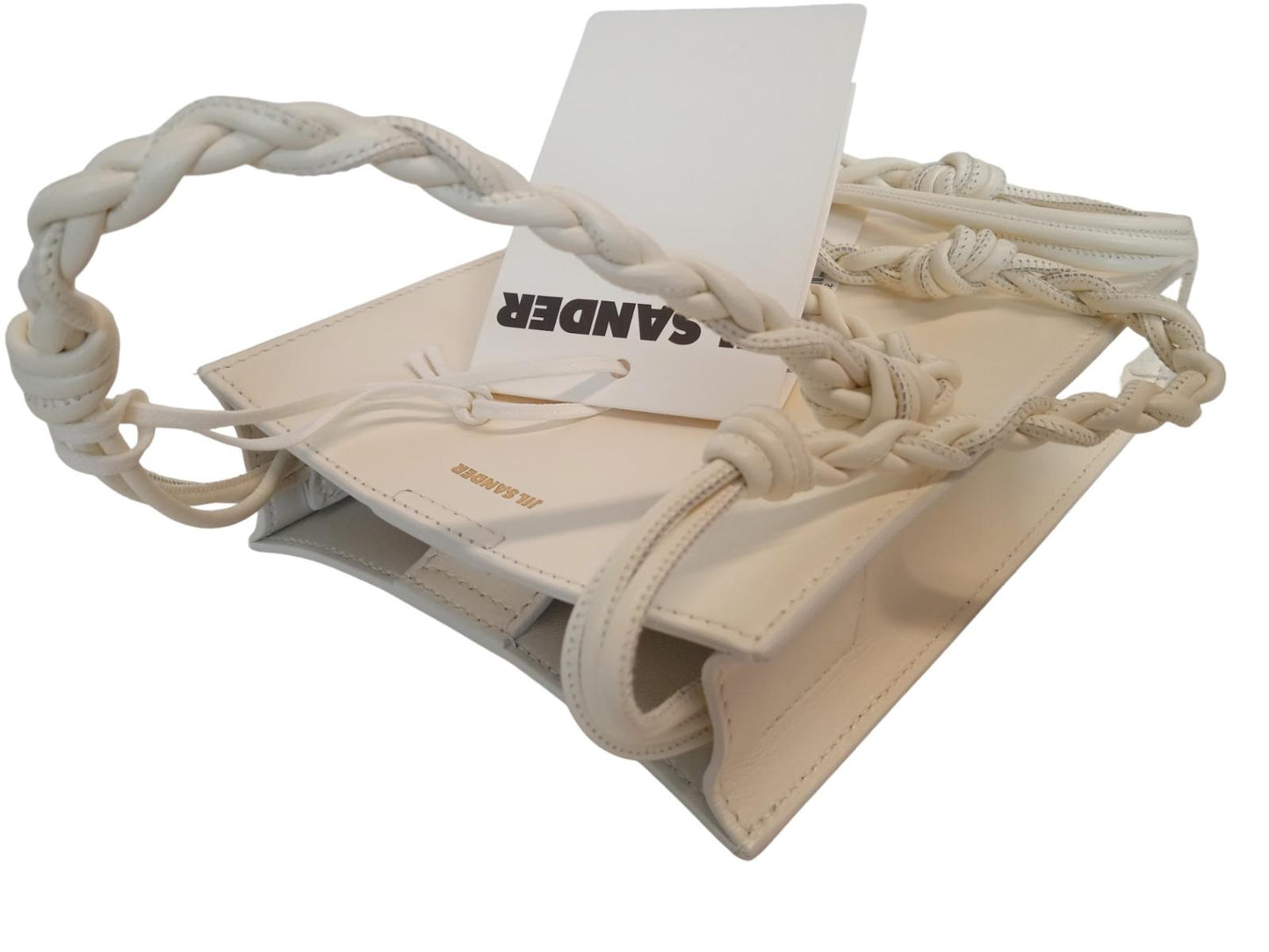 JIL SANDER Tangle Bag Leather Small Crossbody Cosmic Latte OS NEW RRP590