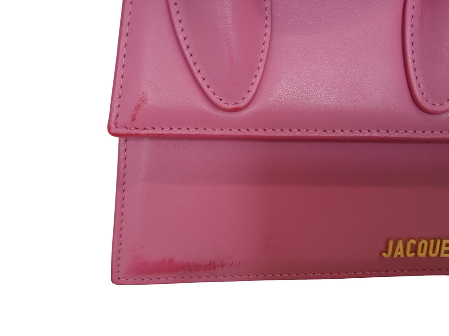 JACQUEMUS Le Chiquito Noeud Bag Coiled Leather Tote Bag Pink OS NEW RRP695