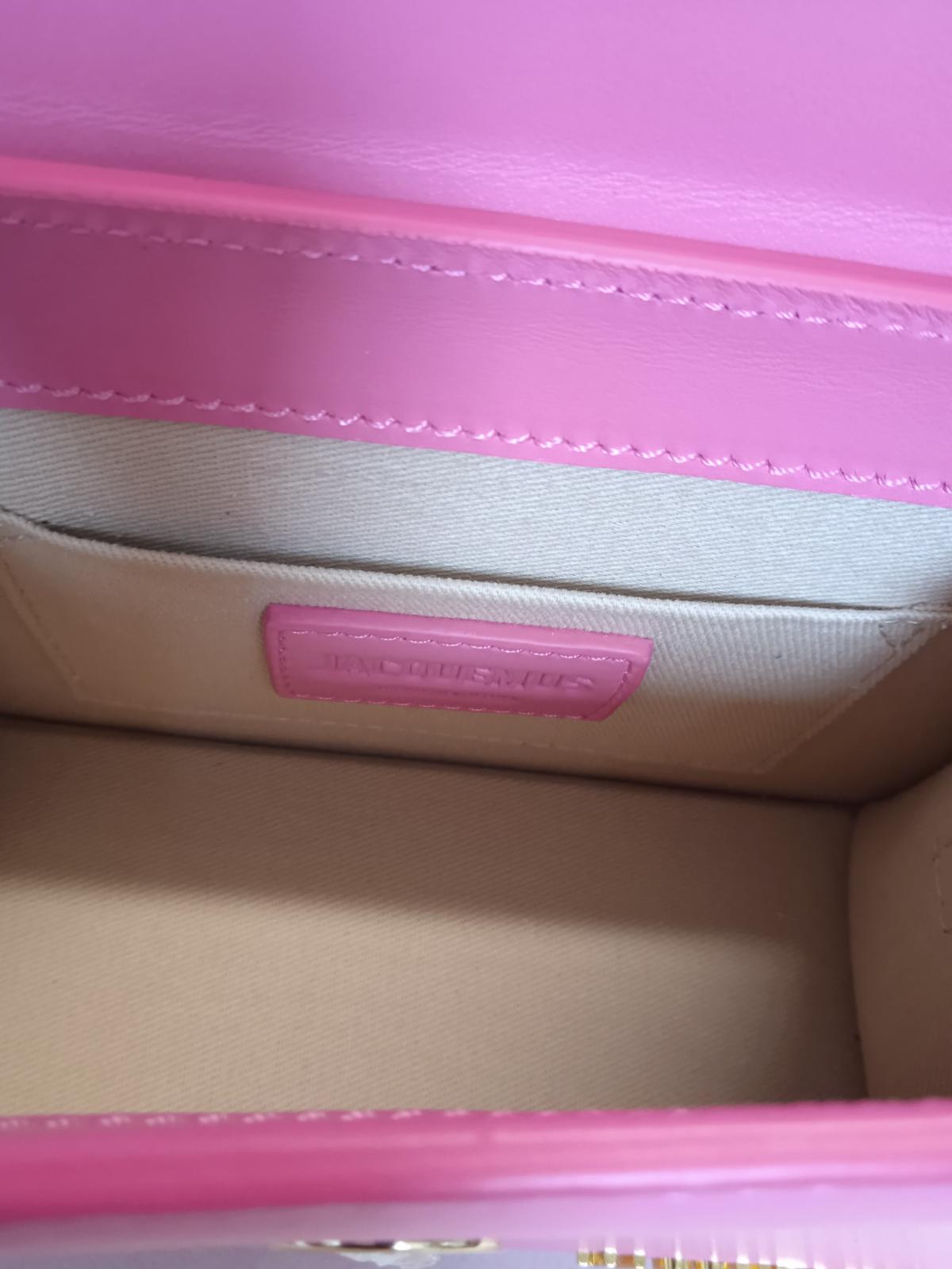 JACQUEMUS Le Chiquito Noeud Bag Coiled Leather Tote Bag Pink OS NEW RRP695