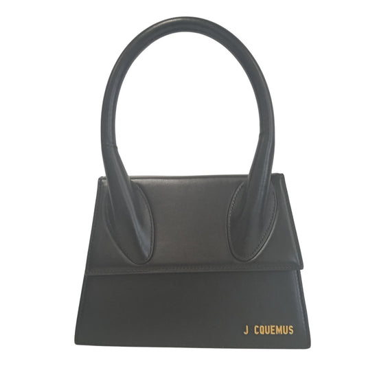 JACQUEMUS Ladies Black Calfskin Leather Small Tote Bag NEW RRP 655