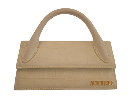 JACQUEMUS Ladies Beige Yellow Leather Le Chiquito Small Tote Bag NEW RRP 510