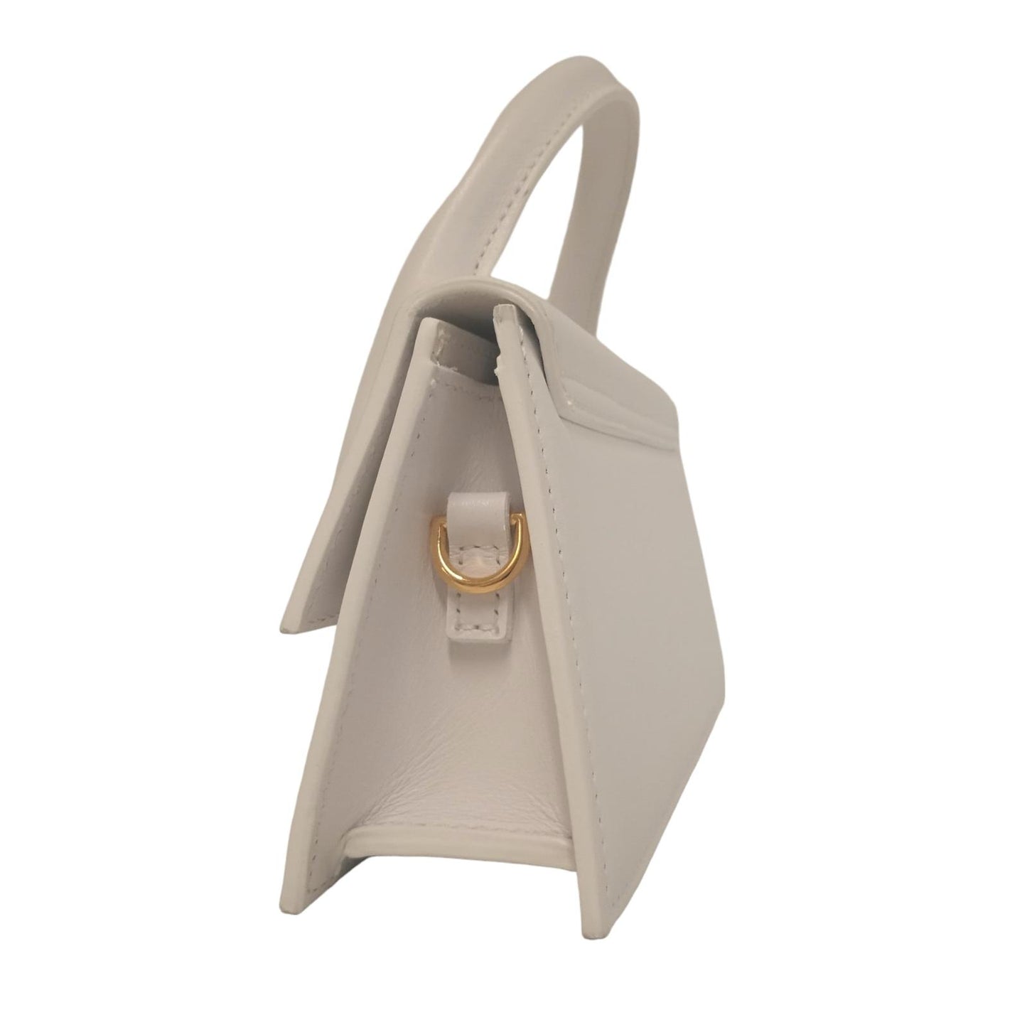 JACQUEMUS Ladies White Calfskin Leather Small Tote Bag NEW RRP 655
