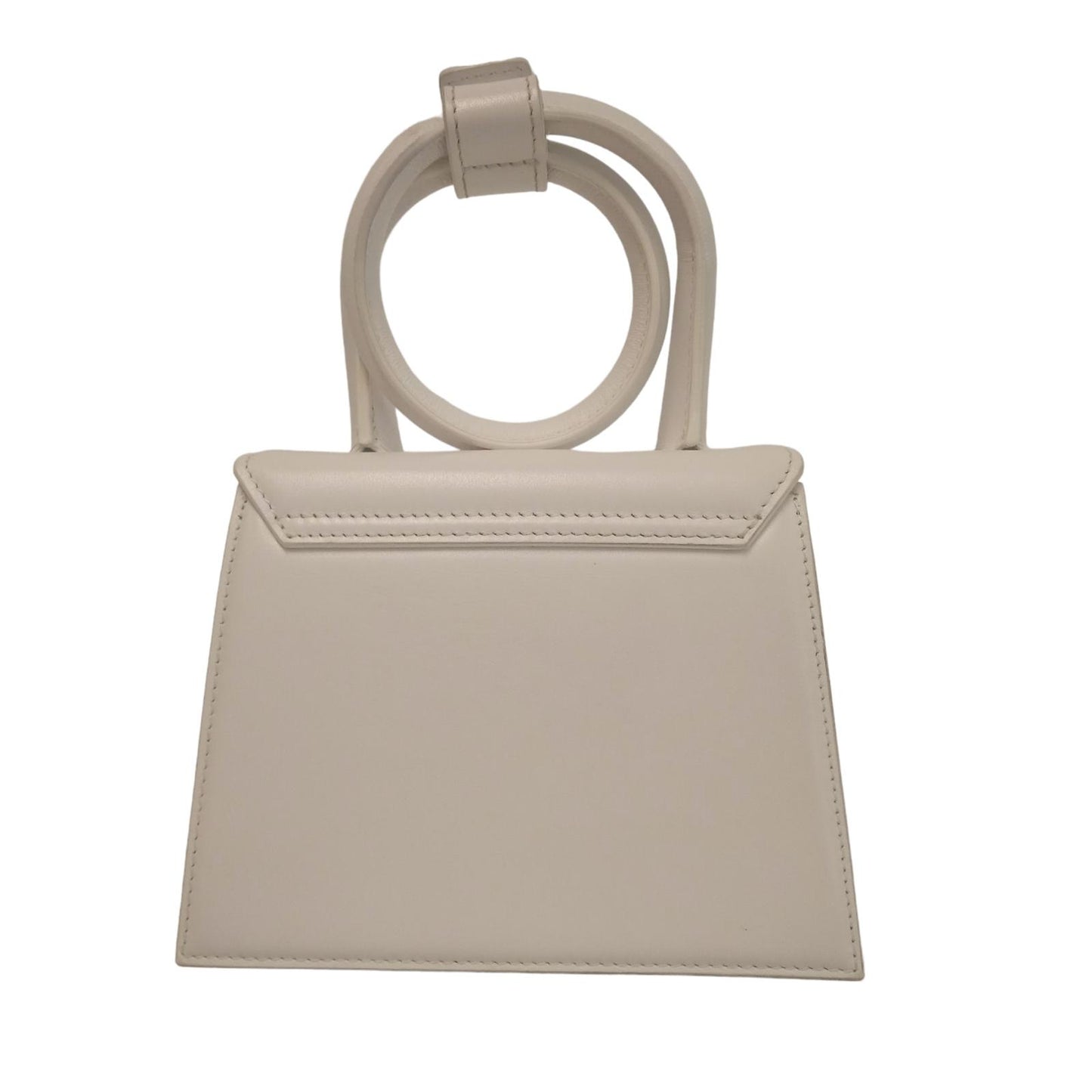 JACQUEMUS Ladies Le Chiquito Noeud White Leather Mini Tote Bag NEW RRP745