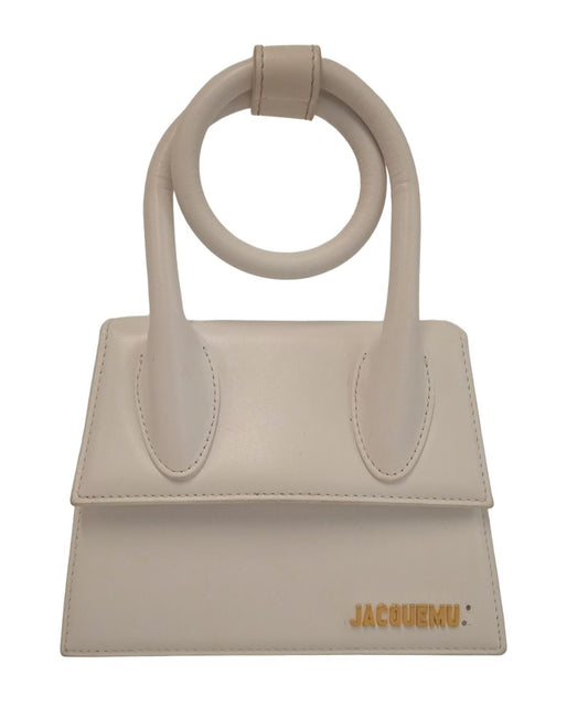 JACQUEMUS Ladies Le Chiquito White Smooth Leather Mini Tote Bag NEW RRP745