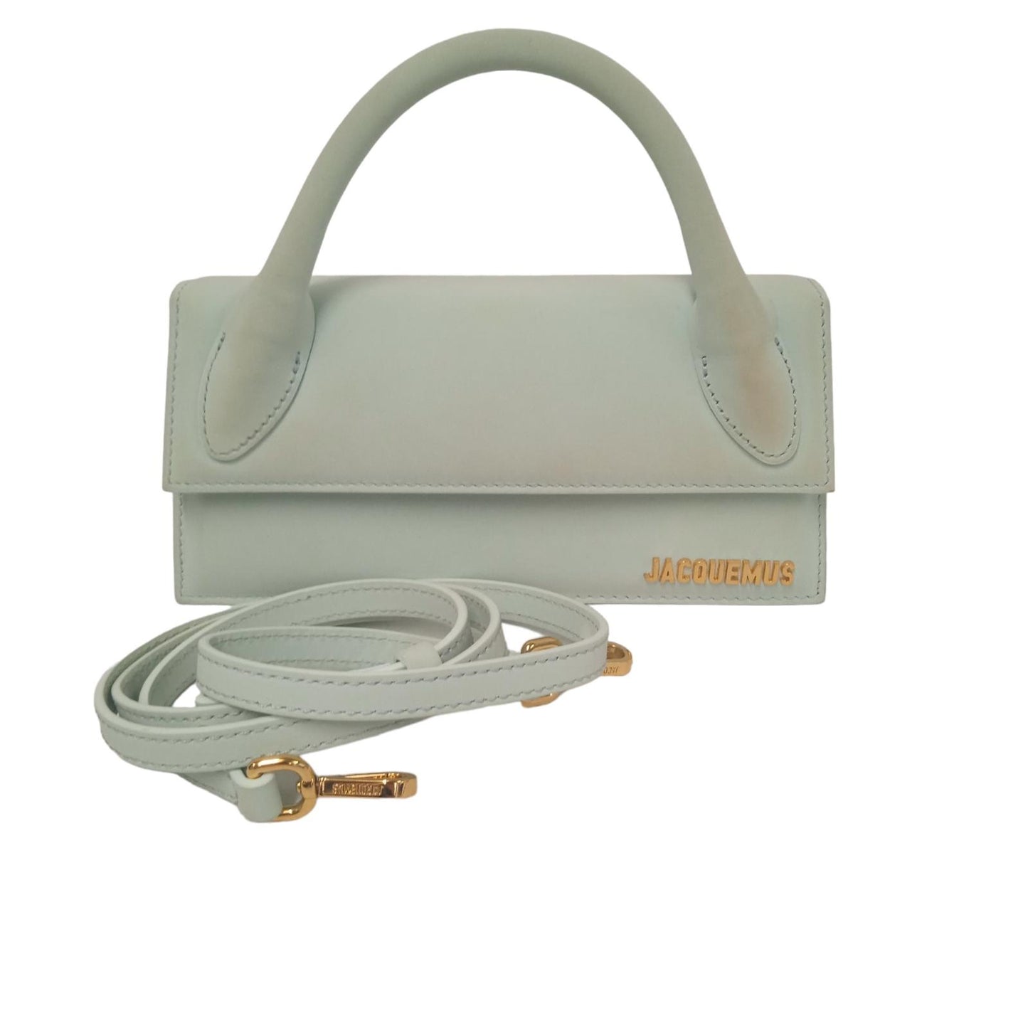 JACQUEMUS Ladies Le Chiquito Long Leather Crossbody Bag Pale Blue S NEW RRP500