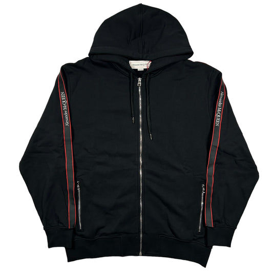 ALEXANDER MCQUEEN Mens Logo Tape Detail Hoodie Black Size XL NEW RRP 630
