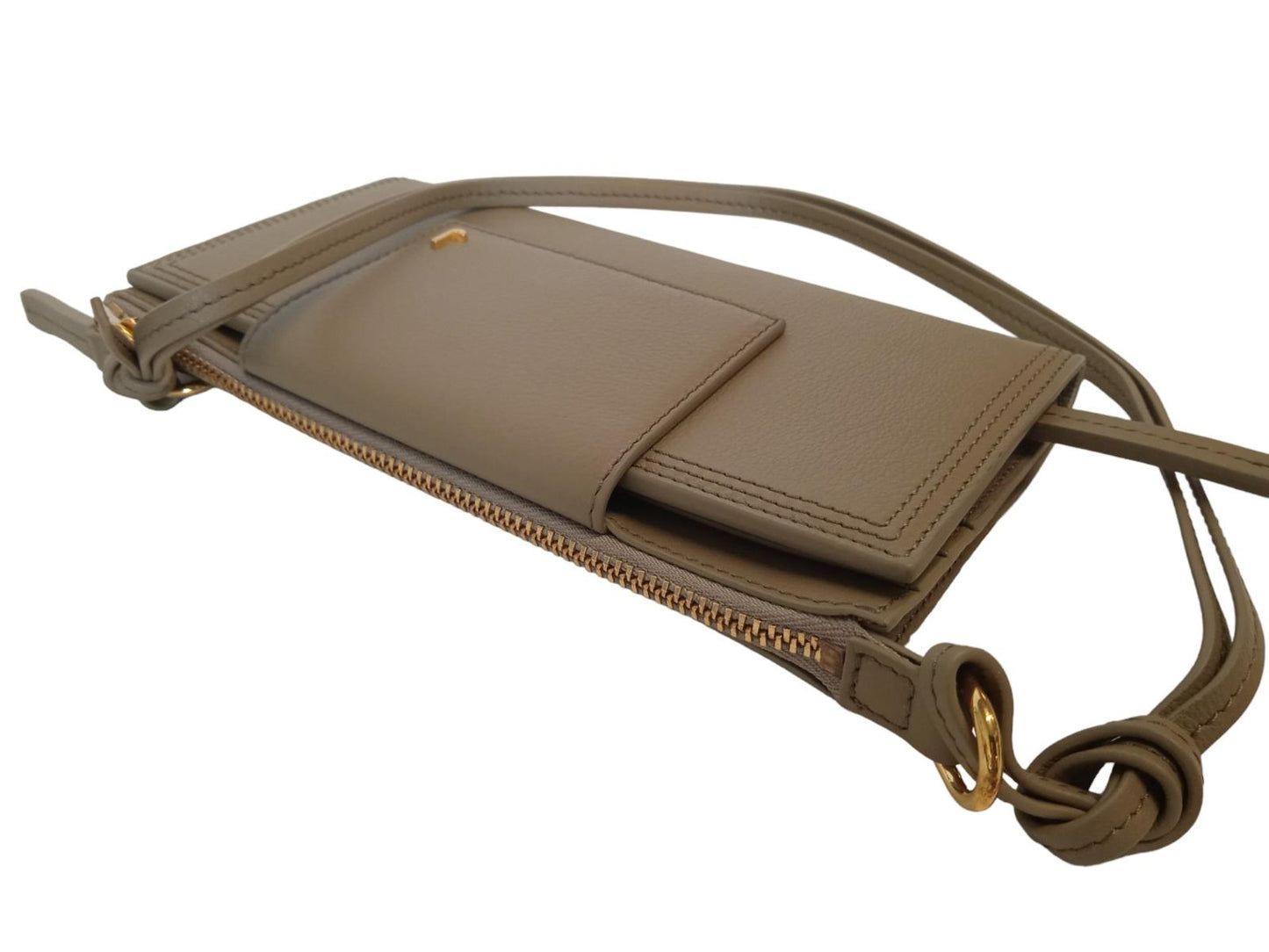 JACQUEMUS Le Pichoto Shoulder Bag Wallet Leather Mini Khaki Green OS NEW RRP315