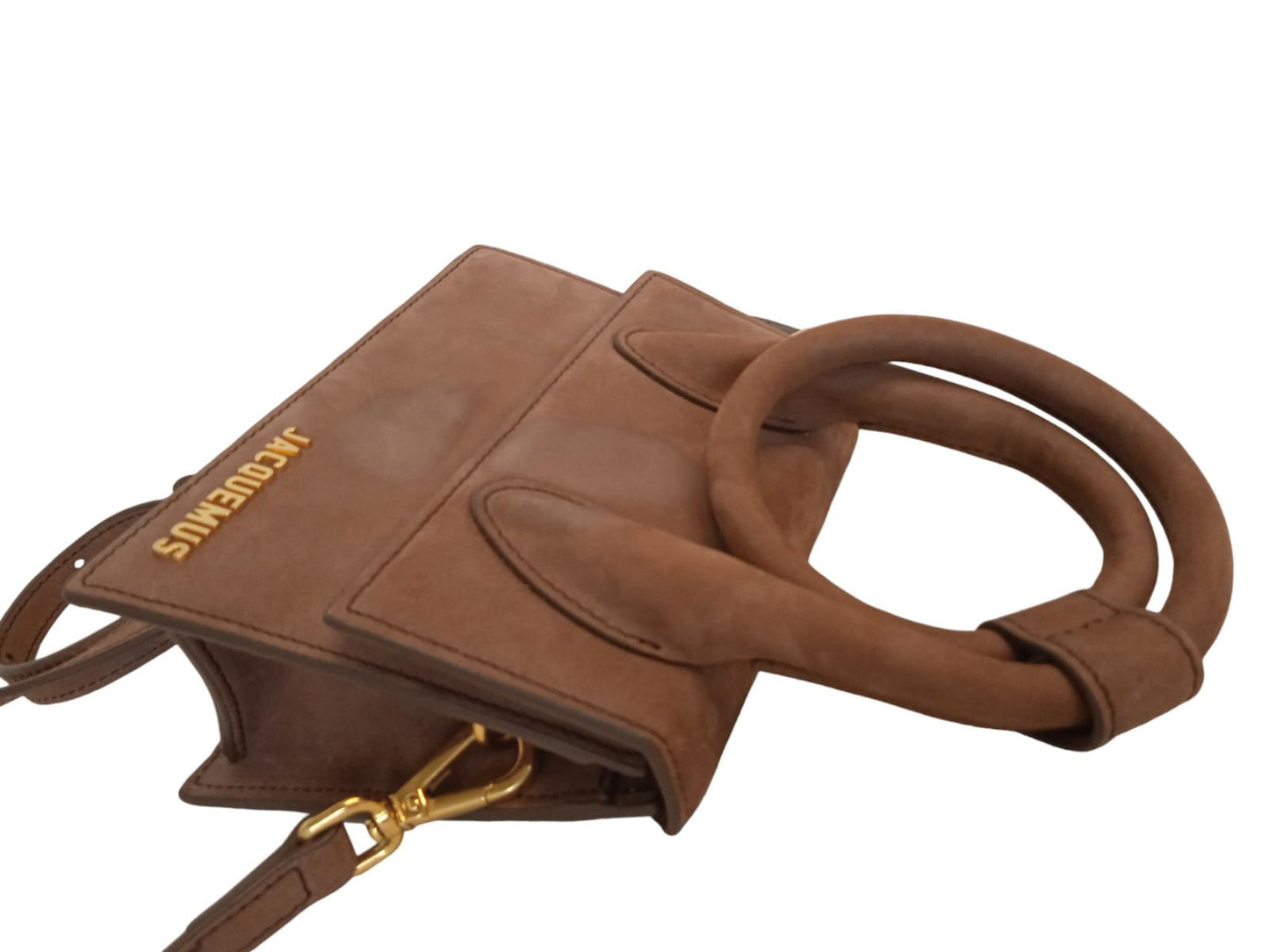 JACQUEMUS Le Chiquito Noeud Bag Coiled Leather Tote Bag Brown OS NEW RRP600