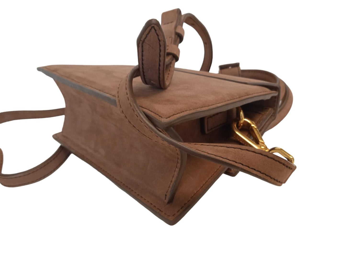 JACQUEMUS Le Chiquito Noeud Bag Coiled Leather Tote Bag Brown OS NEW RRP600