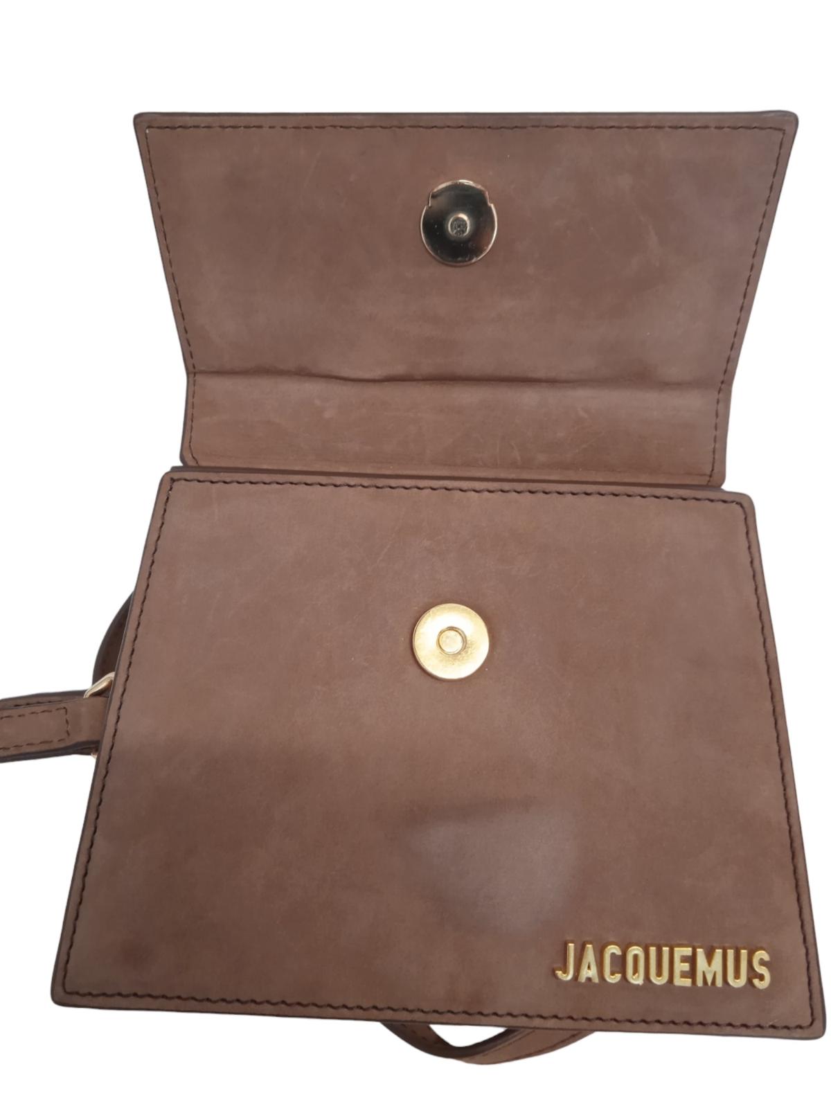 JACQUEMUS Le Chiquito Noeud Bag Coiled Leather Tote Bag Brown OS NEW RRP600