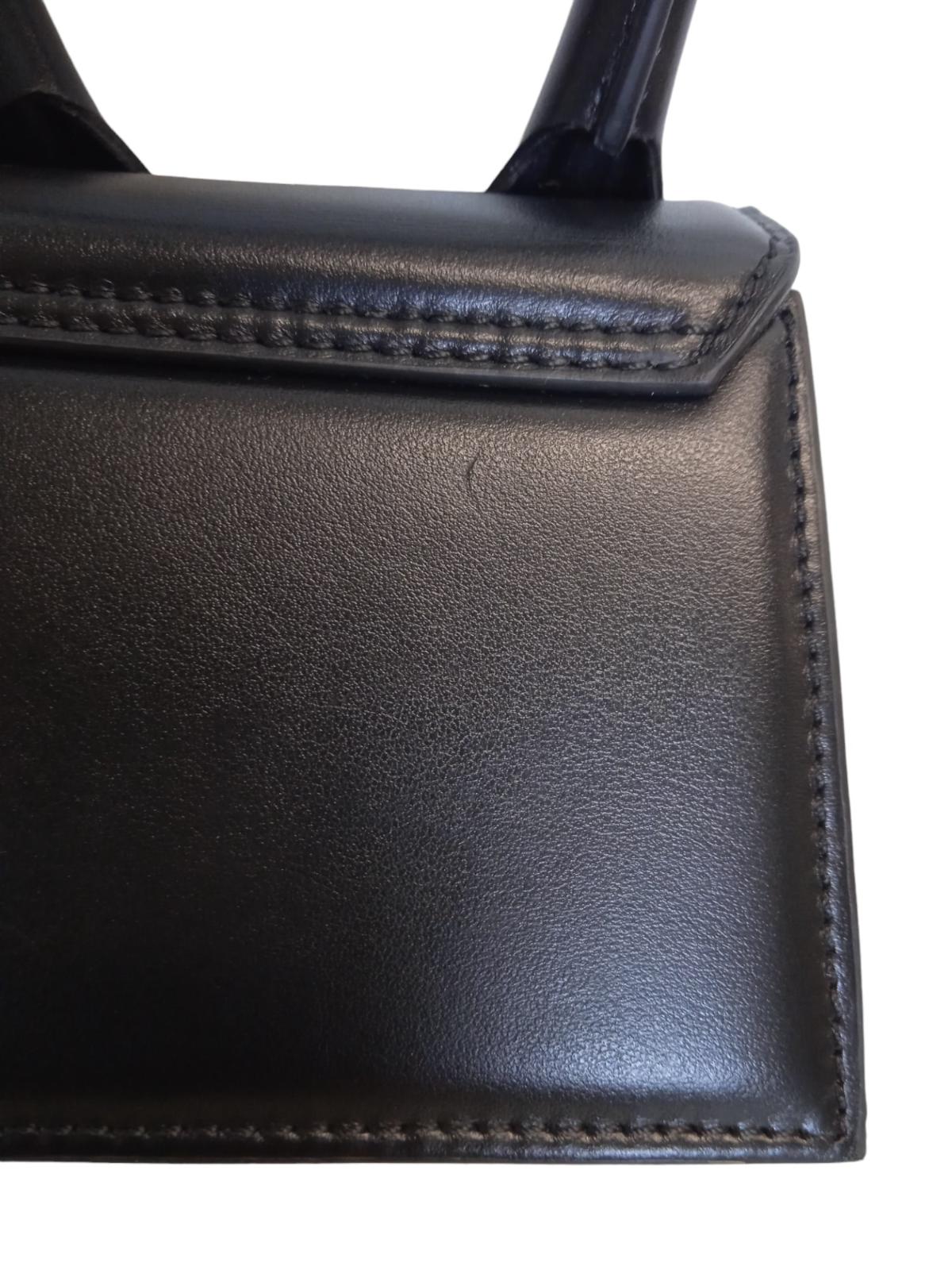 JACQUEMUS Le Chiquito Mini Bag Leather Crossbody Magnetic Black OS NEW RRP475