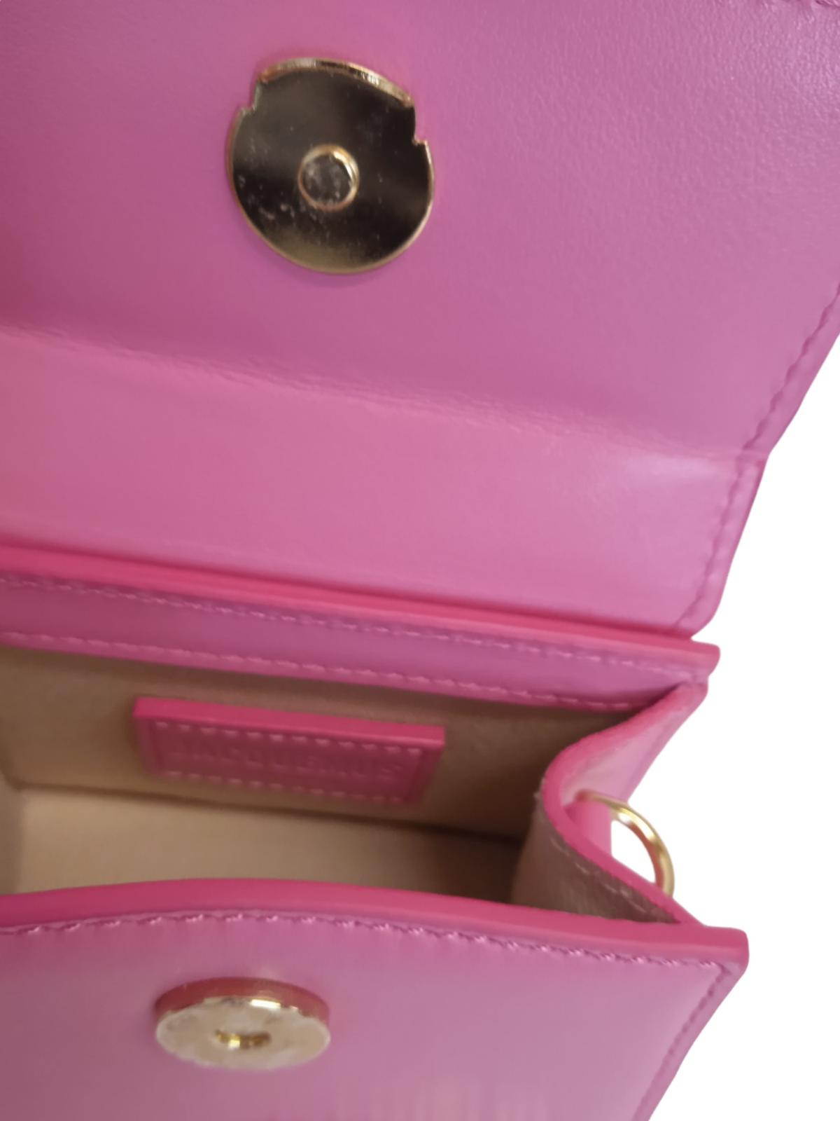JACQUEMUS Le Chiquito Bag Leather Top Handle Mini Tote Pink OS NEW RRP395