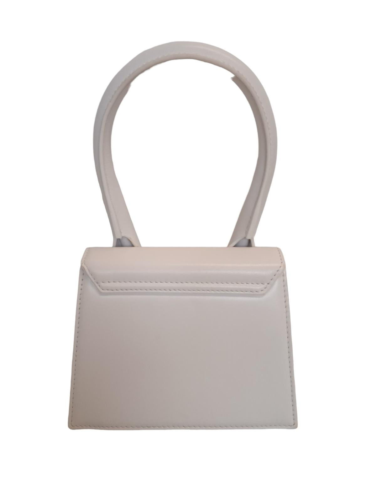 JACQUEMUS Le Chiquito Moyen Bag Leather Shoulder Strap White OS NEW RRP650