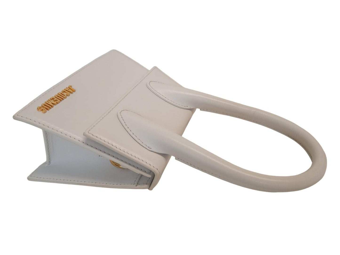 JACQUEMUS Le Chiquito Moyen Bag Leather Shoulder Strap White OS NEW RRP650