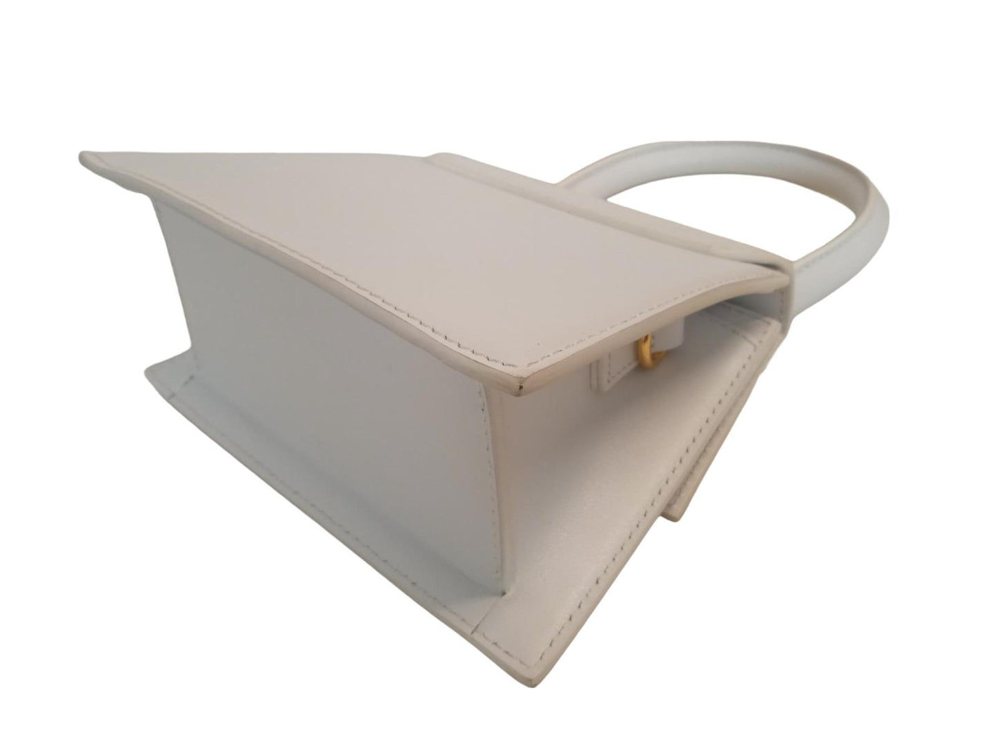 JACQUEMUS Le Chiquito Moyen Bag Leather Shoulder Strap White OS NEW RRP650