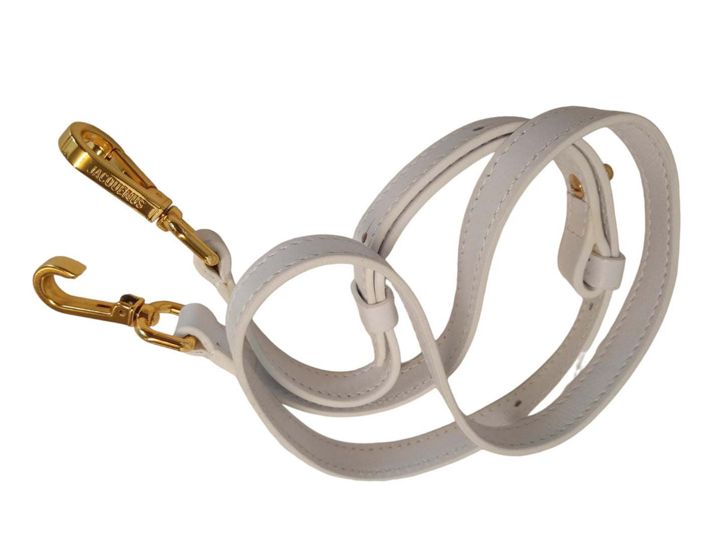 JACQUEMUS Le Chiquito Moyen Bag Leather Shoulder Strap White OS NEW RRP650
