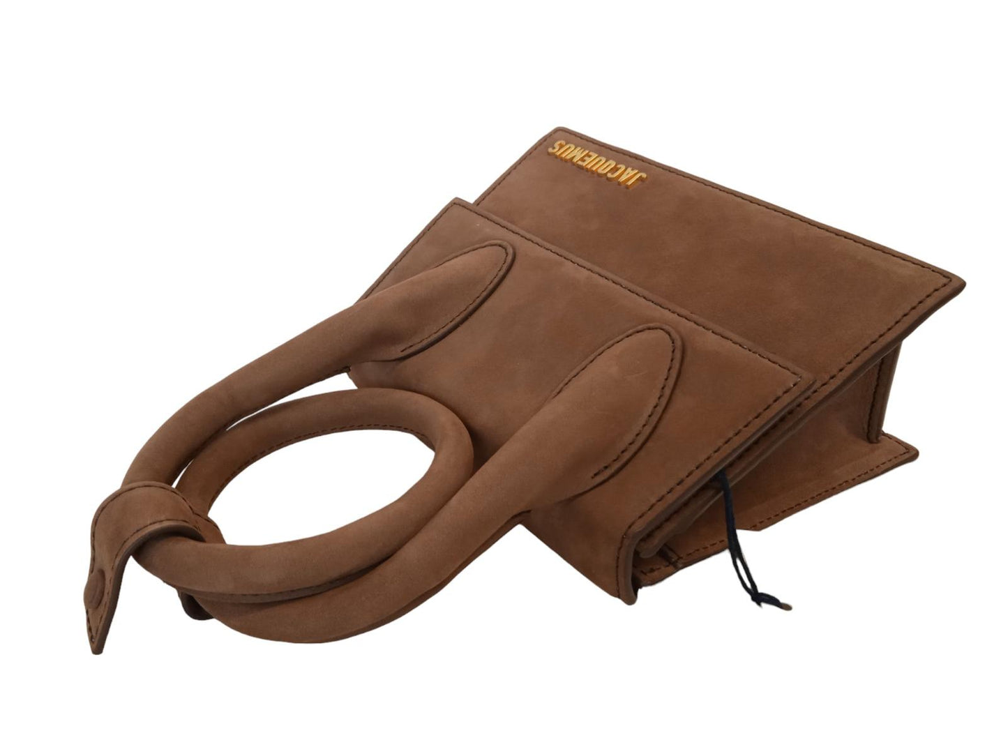 JACQUEMUS Le Chiquito Noeud Bag Coiled Leather Tote Bag Brown NEW RRP600