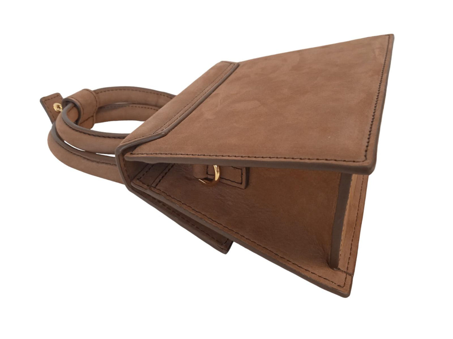 JACQUEMUS Le Chiquito Noeud Bag Coiled Leather Tote Bag Brown NEW RRP600