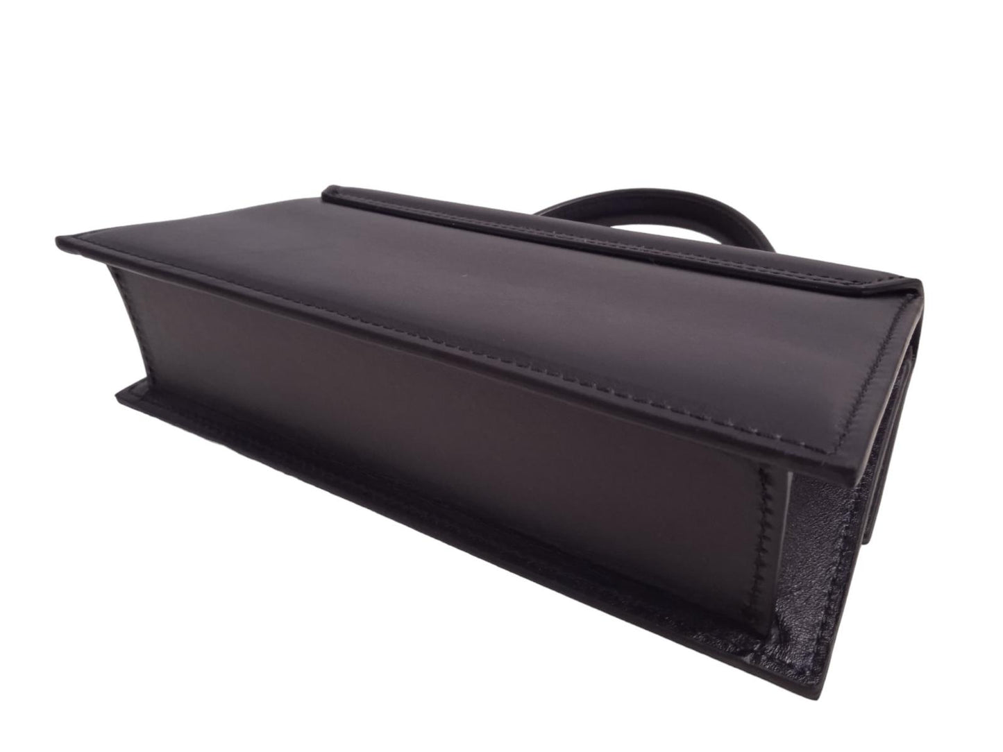 JACQUEMUS Le Chiquito Long Bag Tote Leather Shoulder Strap Black OS NEW RRP655