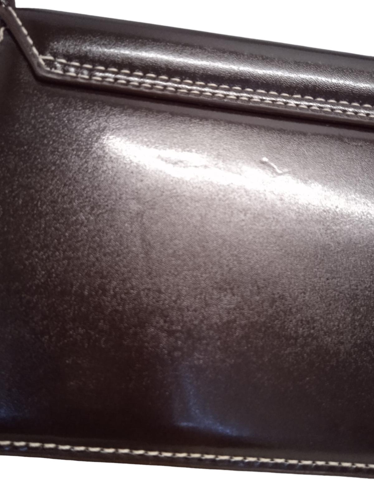 JACQUEMUS Le sac Rond Bag Leather Tote Top Handle Dark Brown OS NEW RRP615