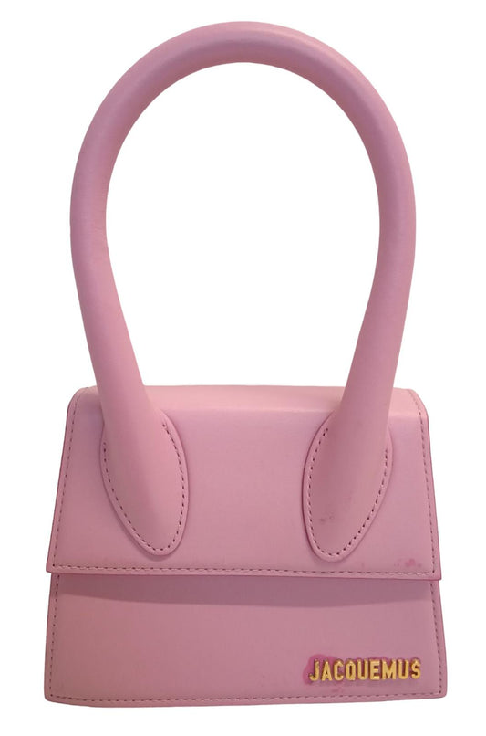 JACQUEMUS Le Chiquito Moyen Bag Leather Flap Magnetic Pink OS NEW RRP495