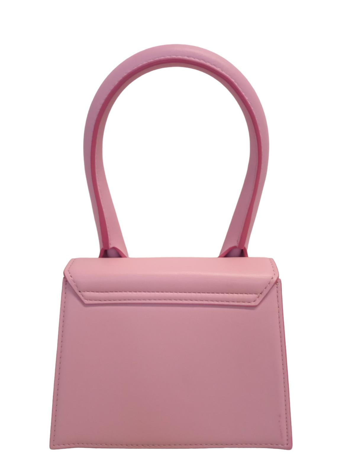 JACQUEMUS Le Chiquito Moyen Bag Leather Flap Magnetic Pink OS NEW RRP495