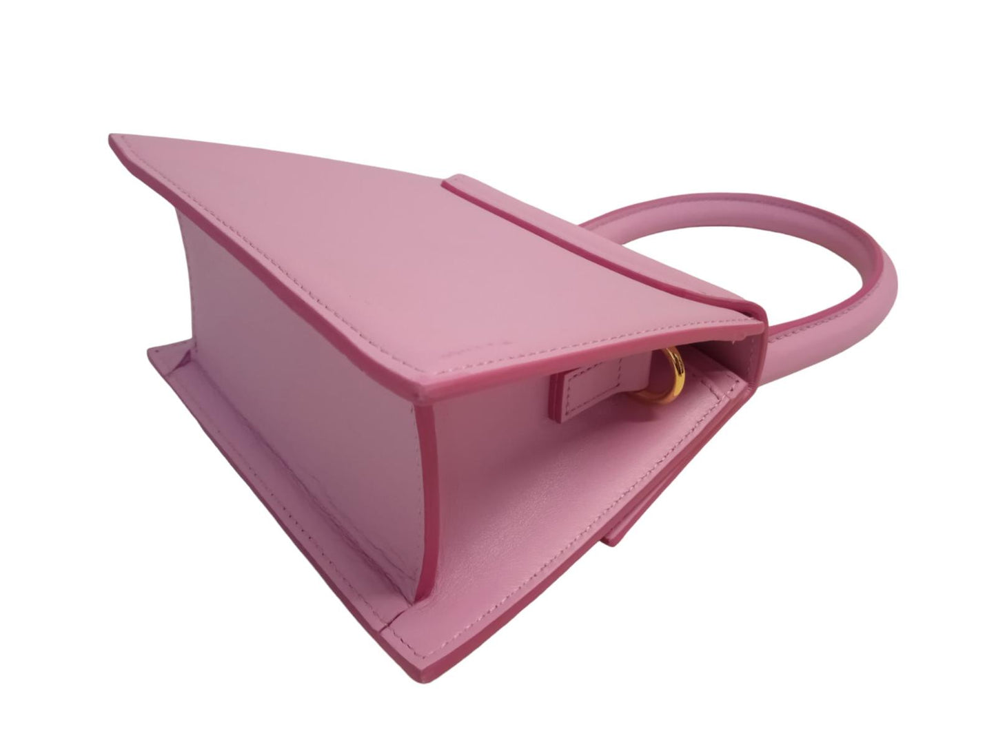 JACQUEMUS Le Chiquito Moyen Bag Leather Flap Magnetic Pink OS NEW RRP495