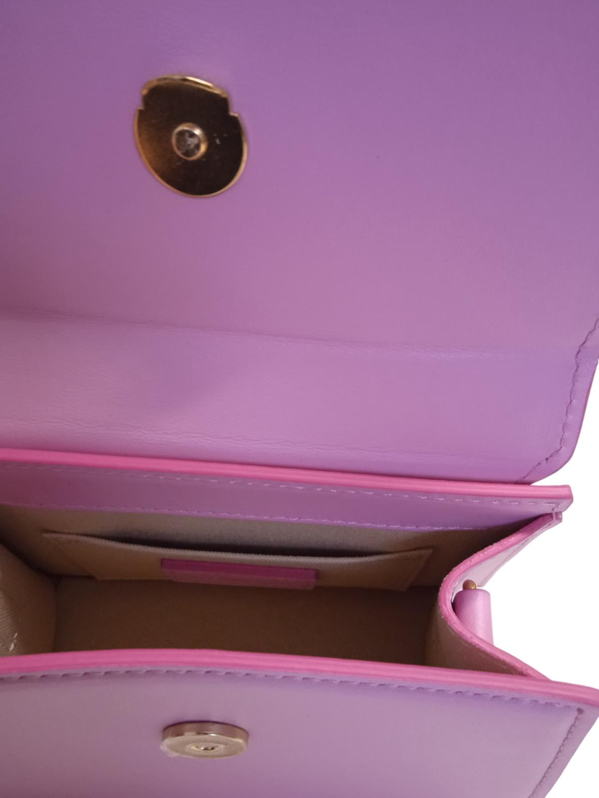 JACQUEMUS Le Chiquito Moyen Bag Leather Flap Magnetic Pink OS NEW RRP495
