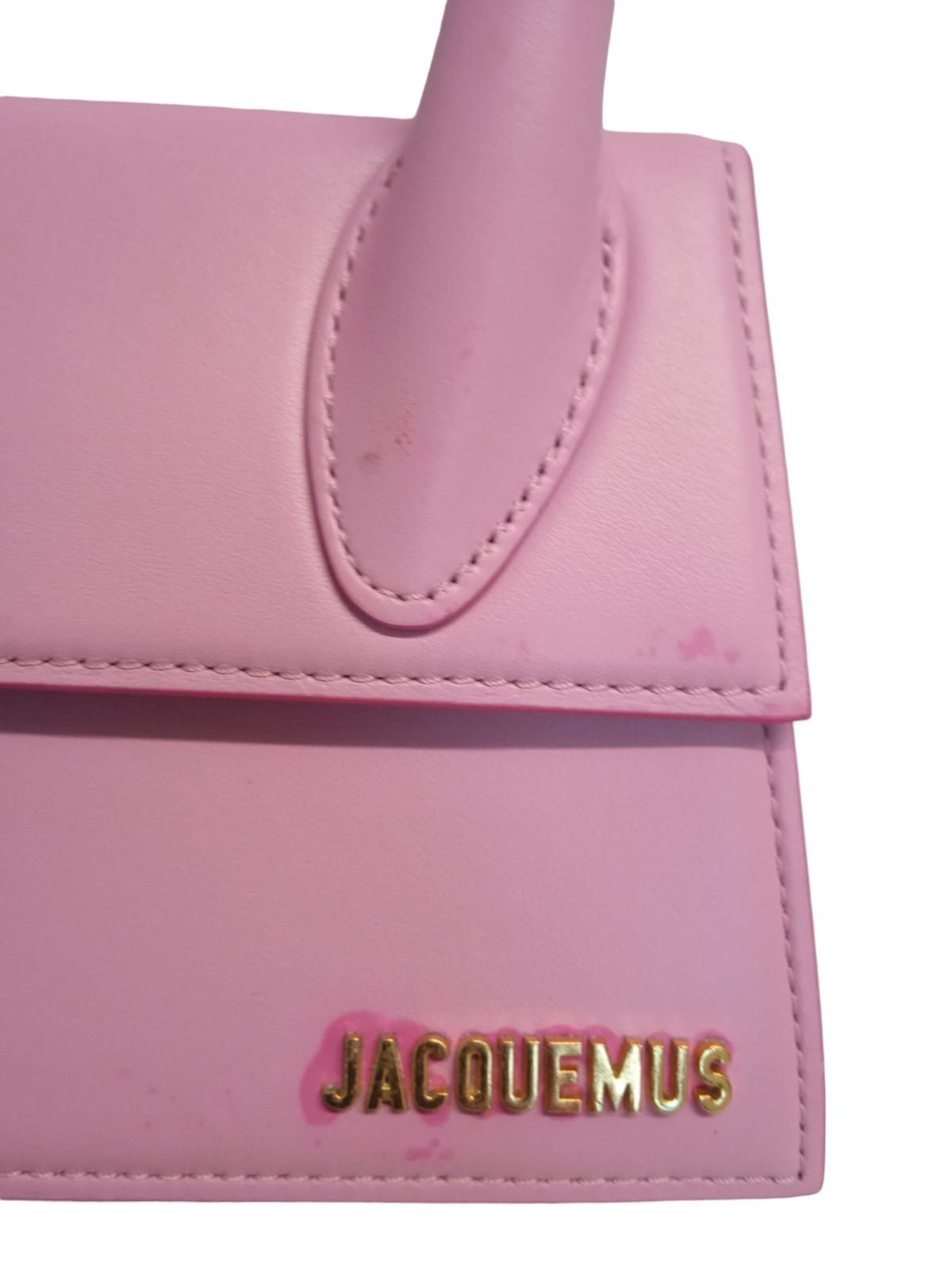 JACQUEMUS Le Chiquito Moyen Bag Leather Flap Magnetic Pink OS NEW RRP495