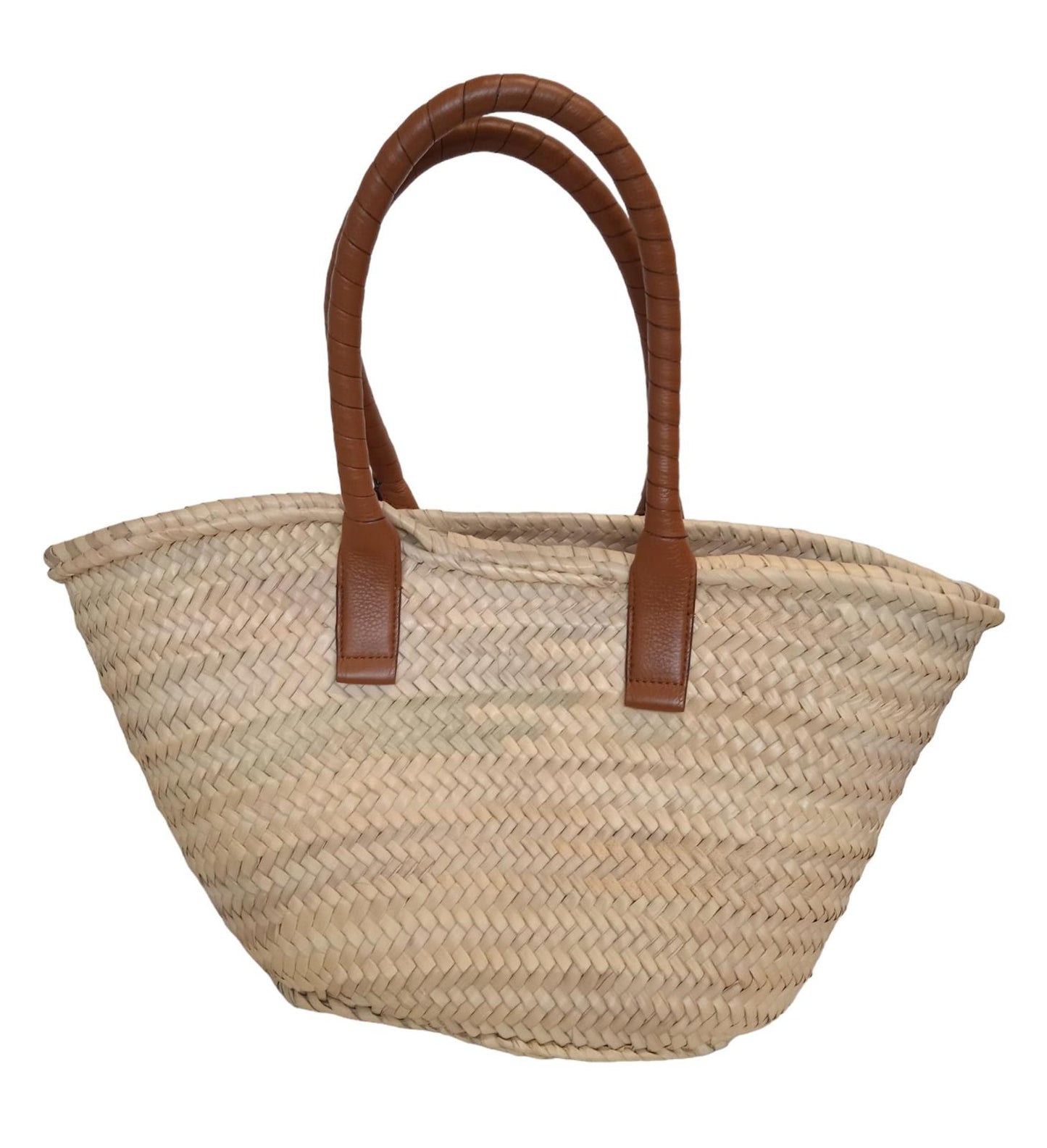 CHLOE Marcie Bag Raffia/Leather Tote Medium Basket Open Top Brown OS NEW RRP550