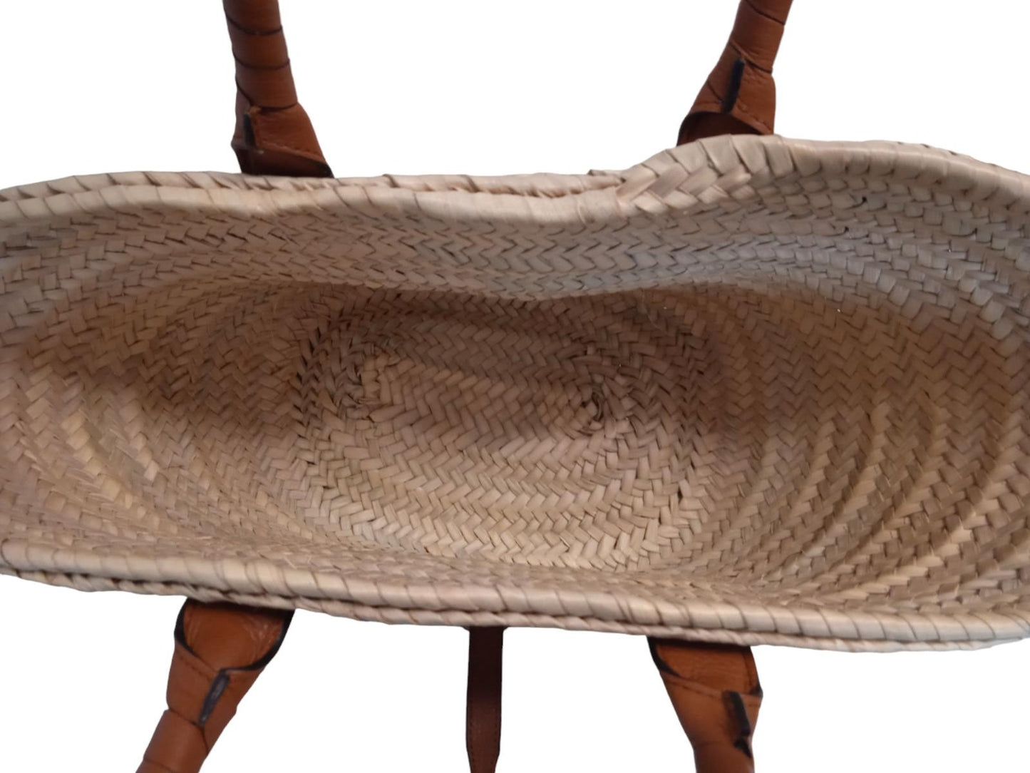 CHLOE Marcie Bag Raffia/Leather Tote Medium Basket Open Top Brown OS NEW RRP550