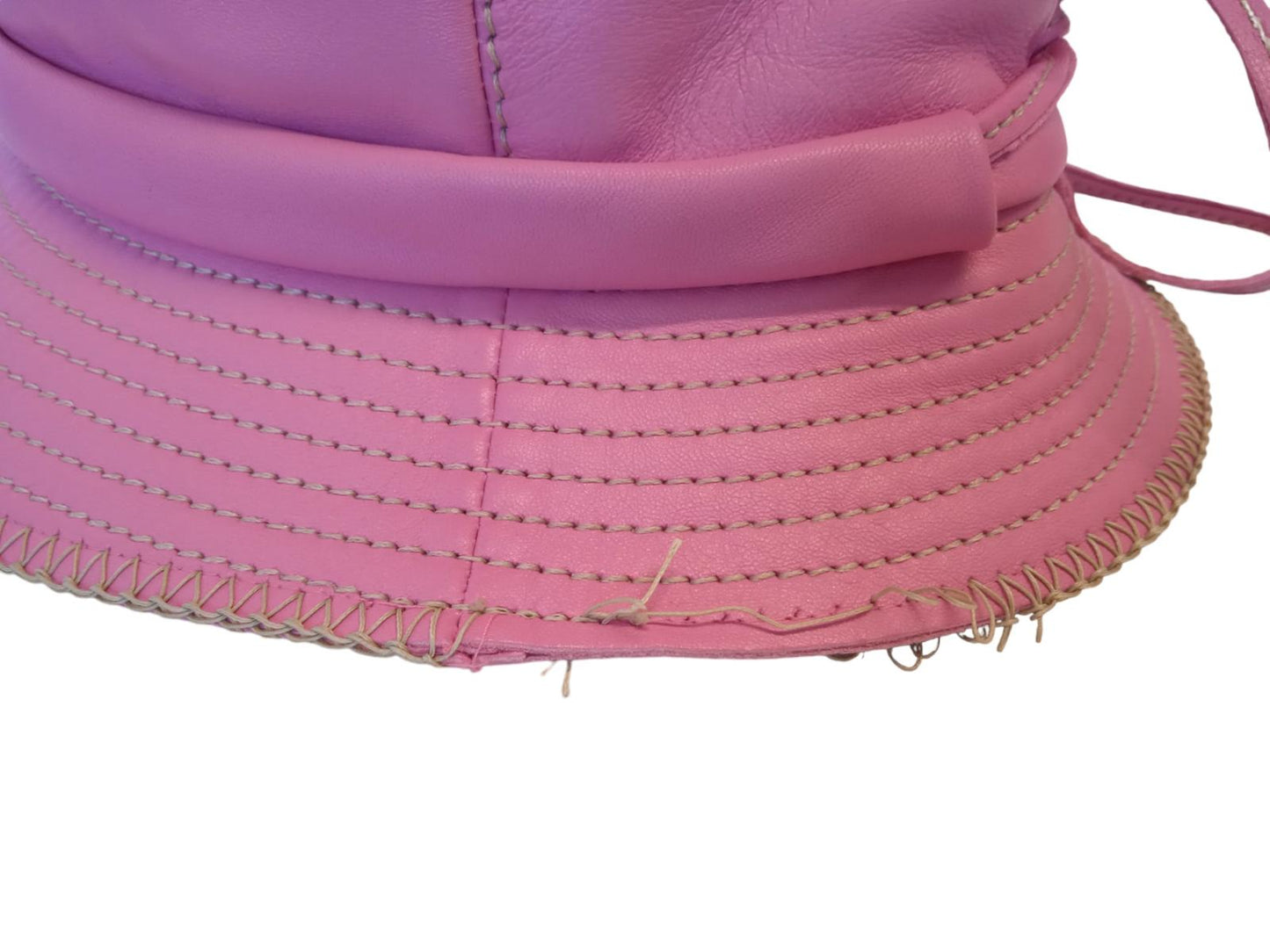 JACQUEMUS Le Bob Mentalo Bucket Hat Lamb Skin Ladies Pink 56/XS NEW RRP185