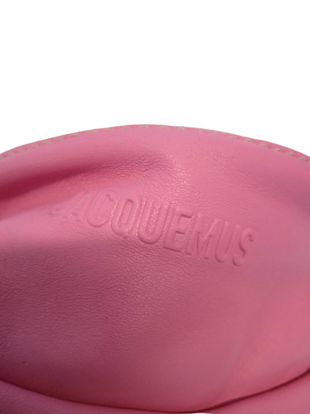 JACQUEMUS Le Bob Mentalo Bucket Hat Lamb Skin Ladies Pink 56/XS NEW RRP185