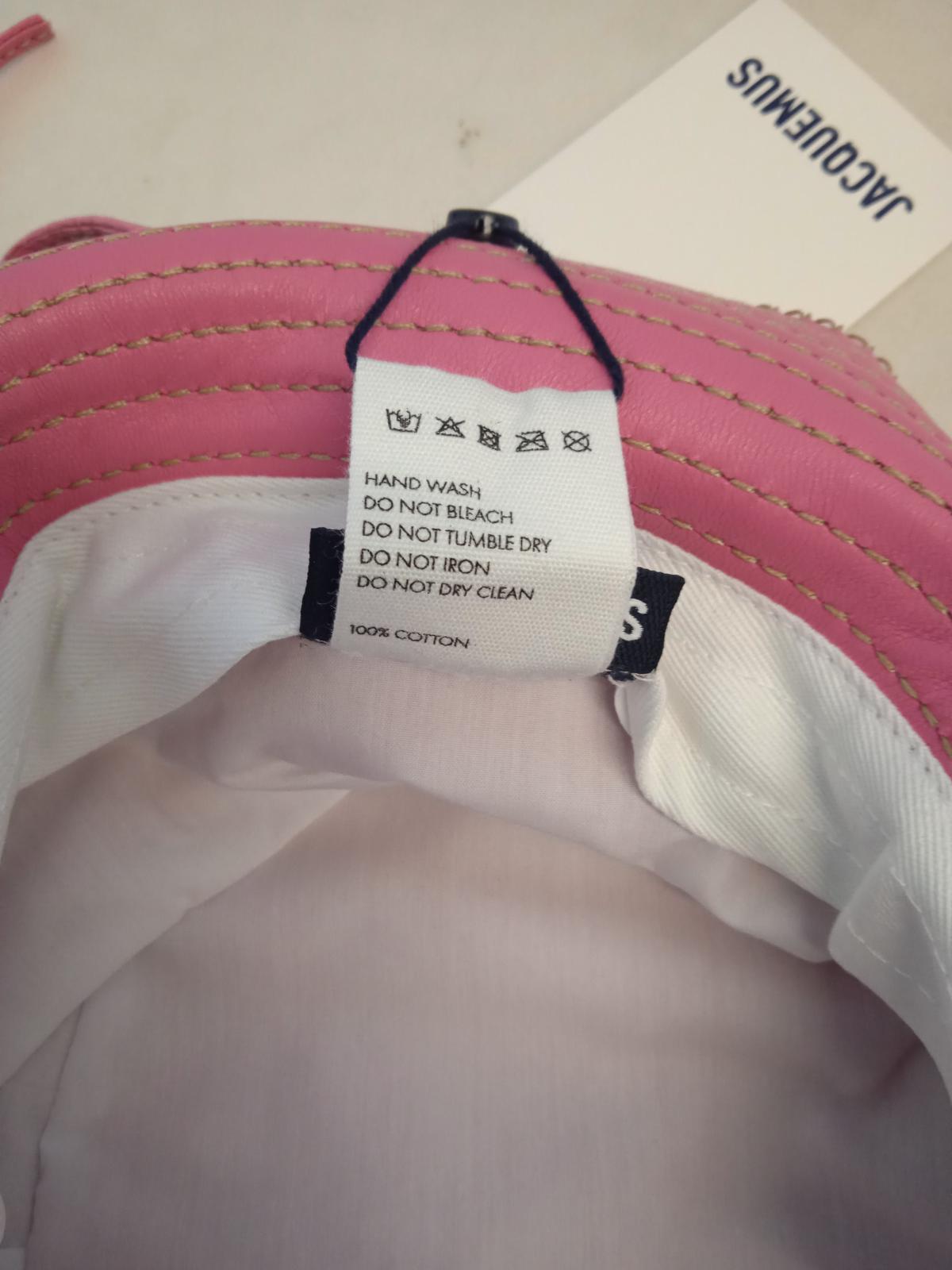 JACQUEMUS Le Bob Mentalo Bucket Hat Lamb Skin Ladies Pink 56/XS NEW RRP185