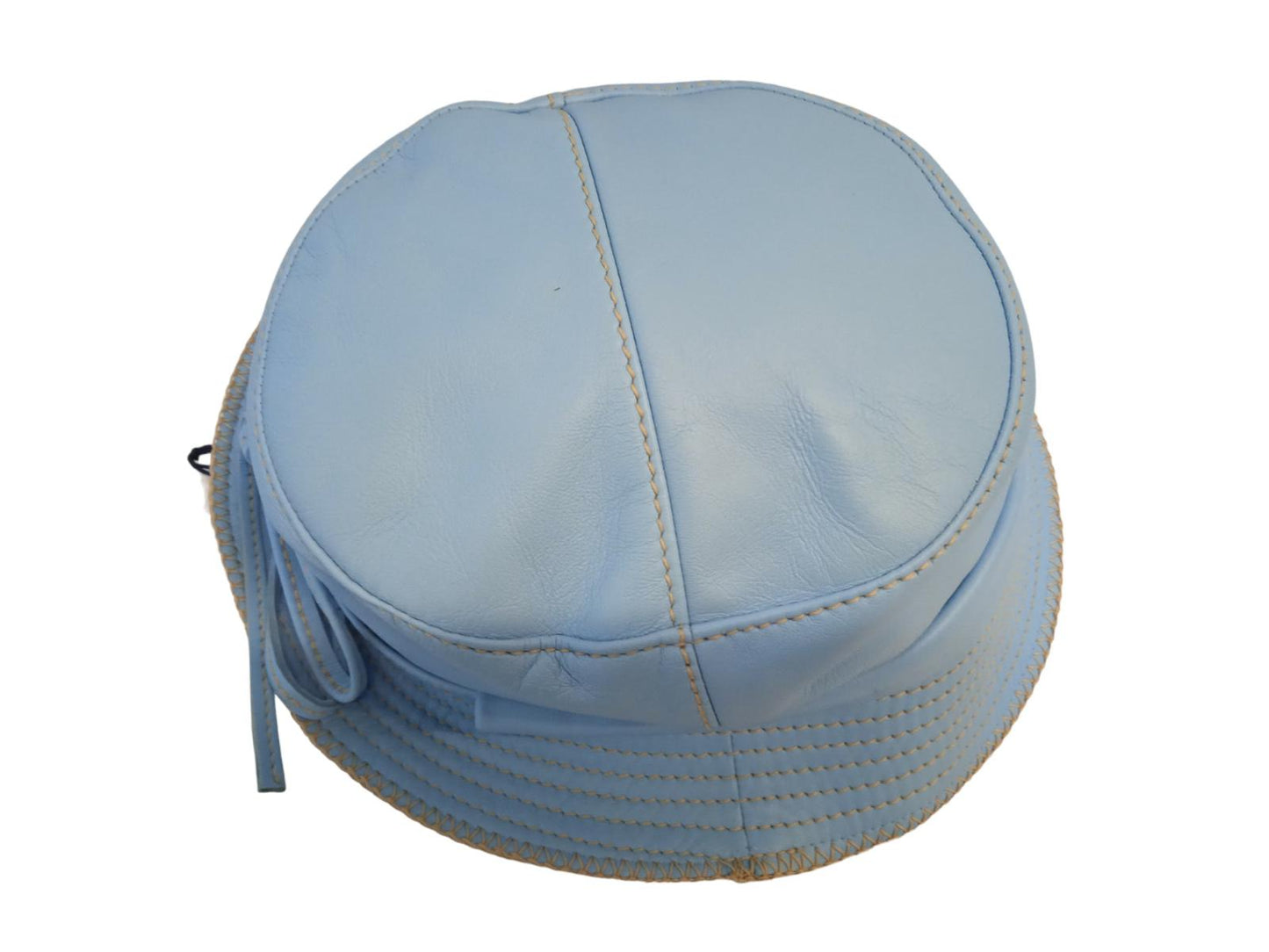 JACQUEMUS Le Bob Mentalo Bucket Hat Lamb Skin Ladies Blue 60/M NEW RRP165