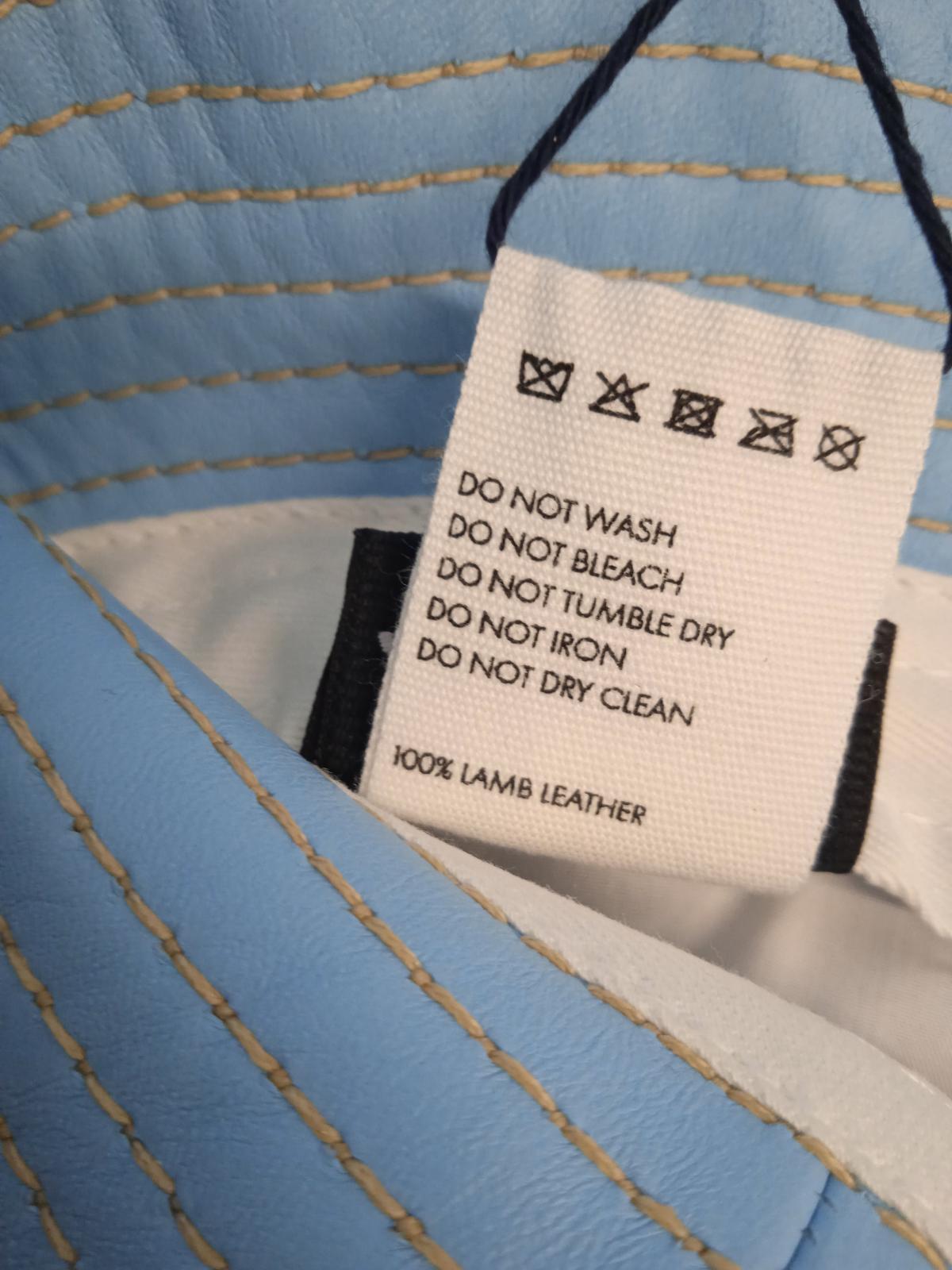JACQUEMUS Le Bob Mentalo Bucket Hat Lamb Skin Ladies Blue 58/S NEW RRP165