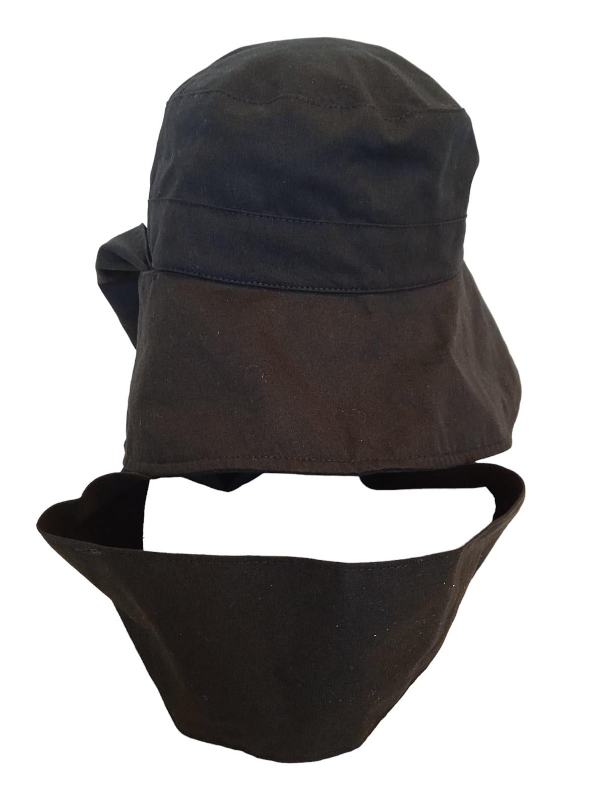 JACQUEMUS Le Bob Bando Hat Bucket Neck Strap Cotton Blend Black 60/M NEW RRP135
