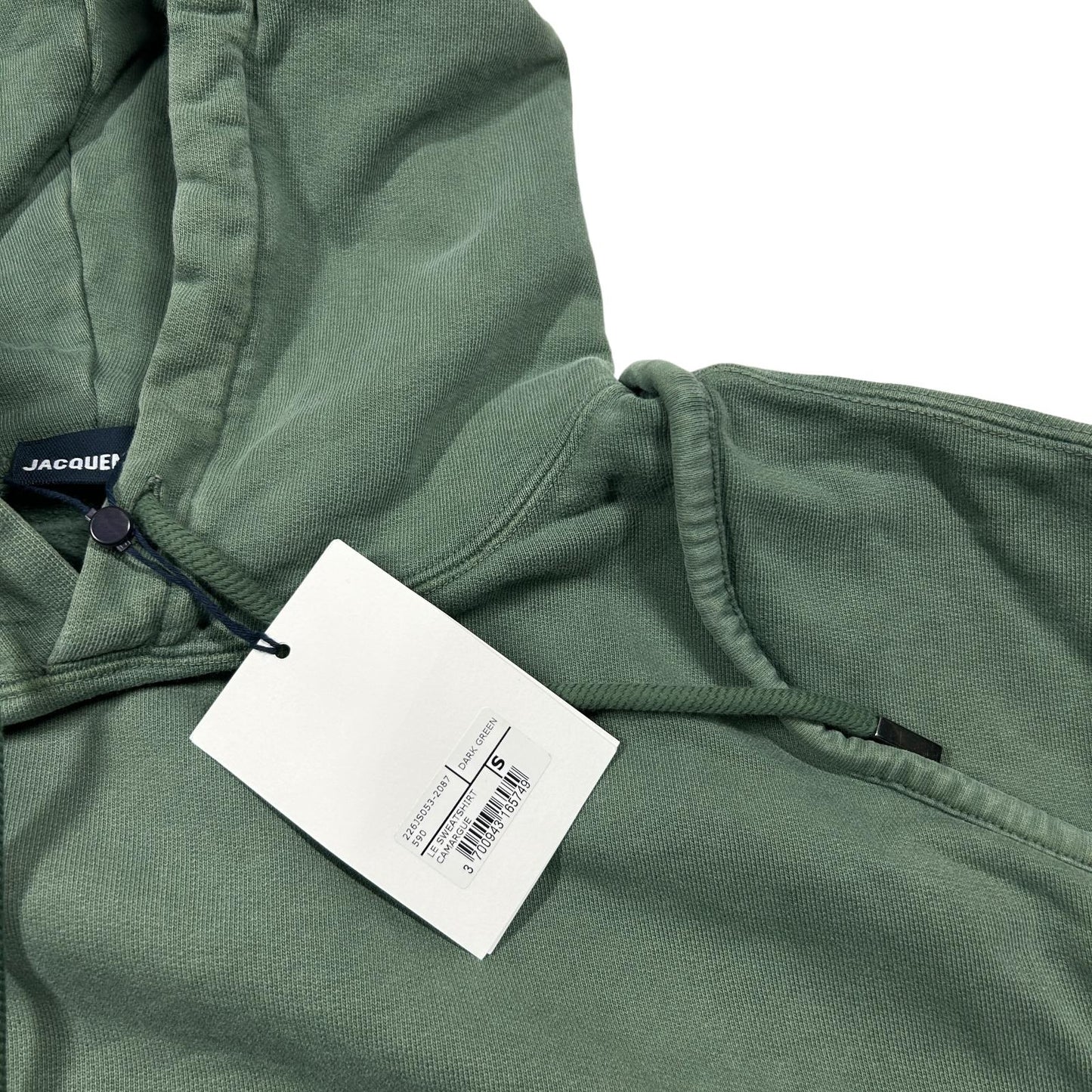 JACQUEMUS Le Sweatshirt Camargue Unisex Hoodie Green S Cotton NEW RRP 270
