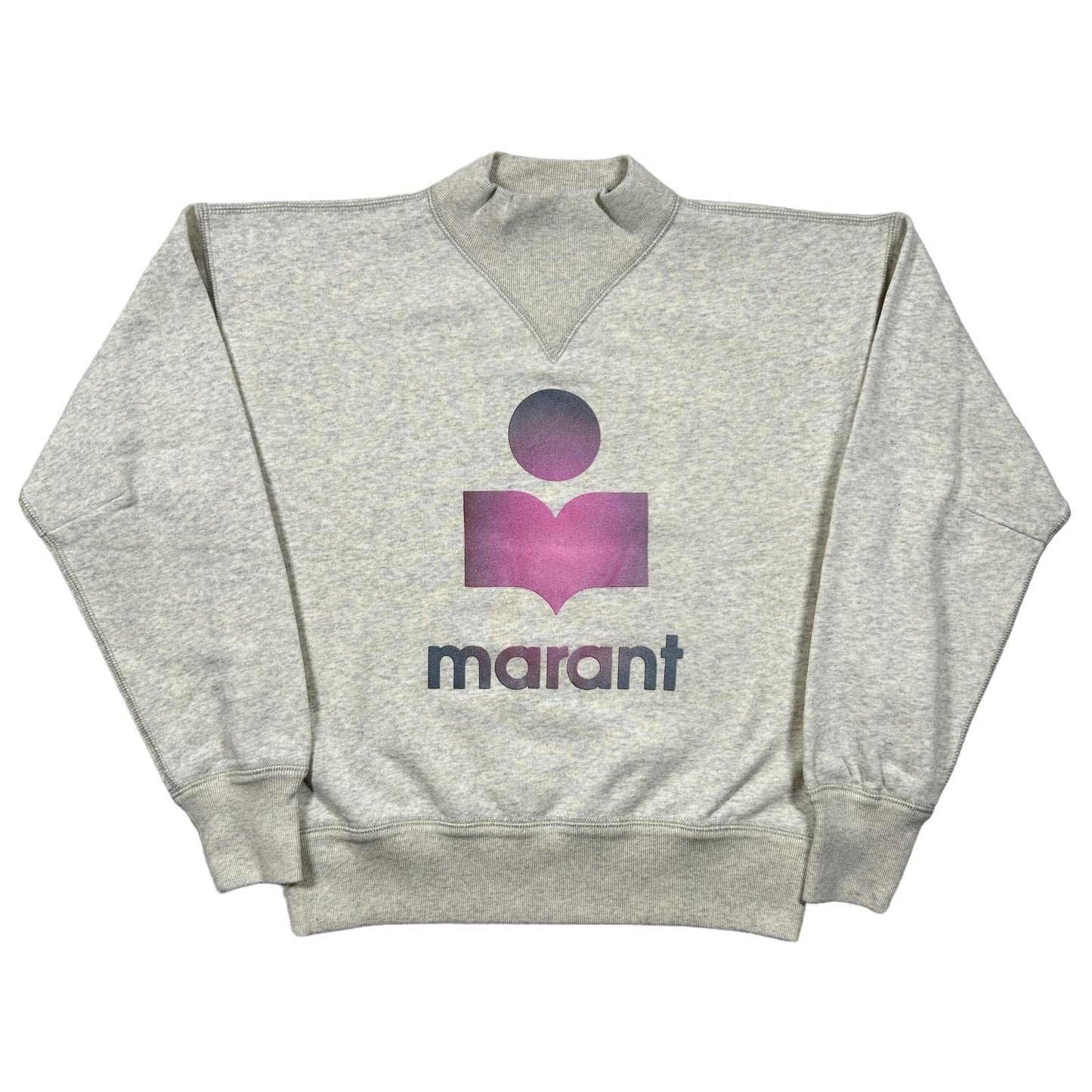 ISABEL MARANT ÉTOILE Moby Top Sweatshirt High Logo Cotton Pink 34 NEW RRP 295