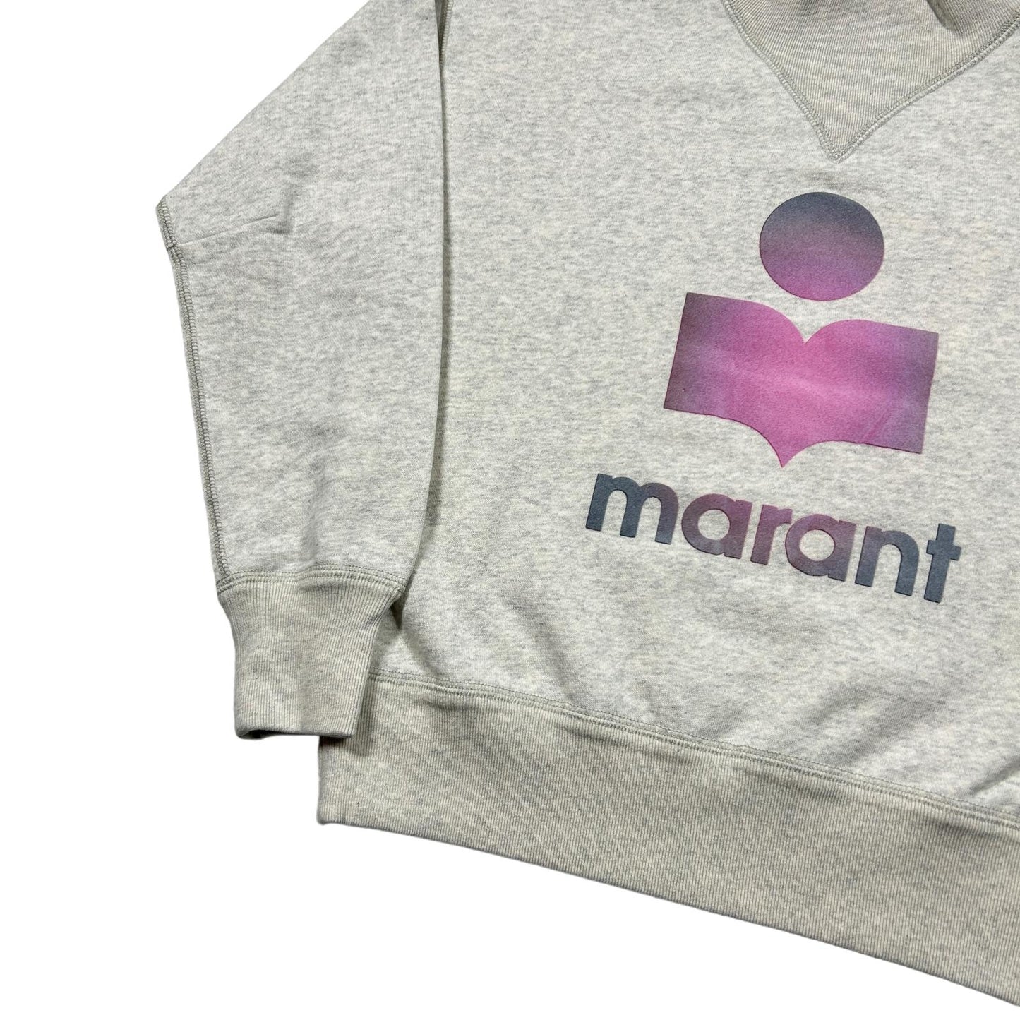 ISABEL MARANT ÉTOILE Moby Top Sweatshirt High Logo Cotton Pink 34 NEW RRP 295