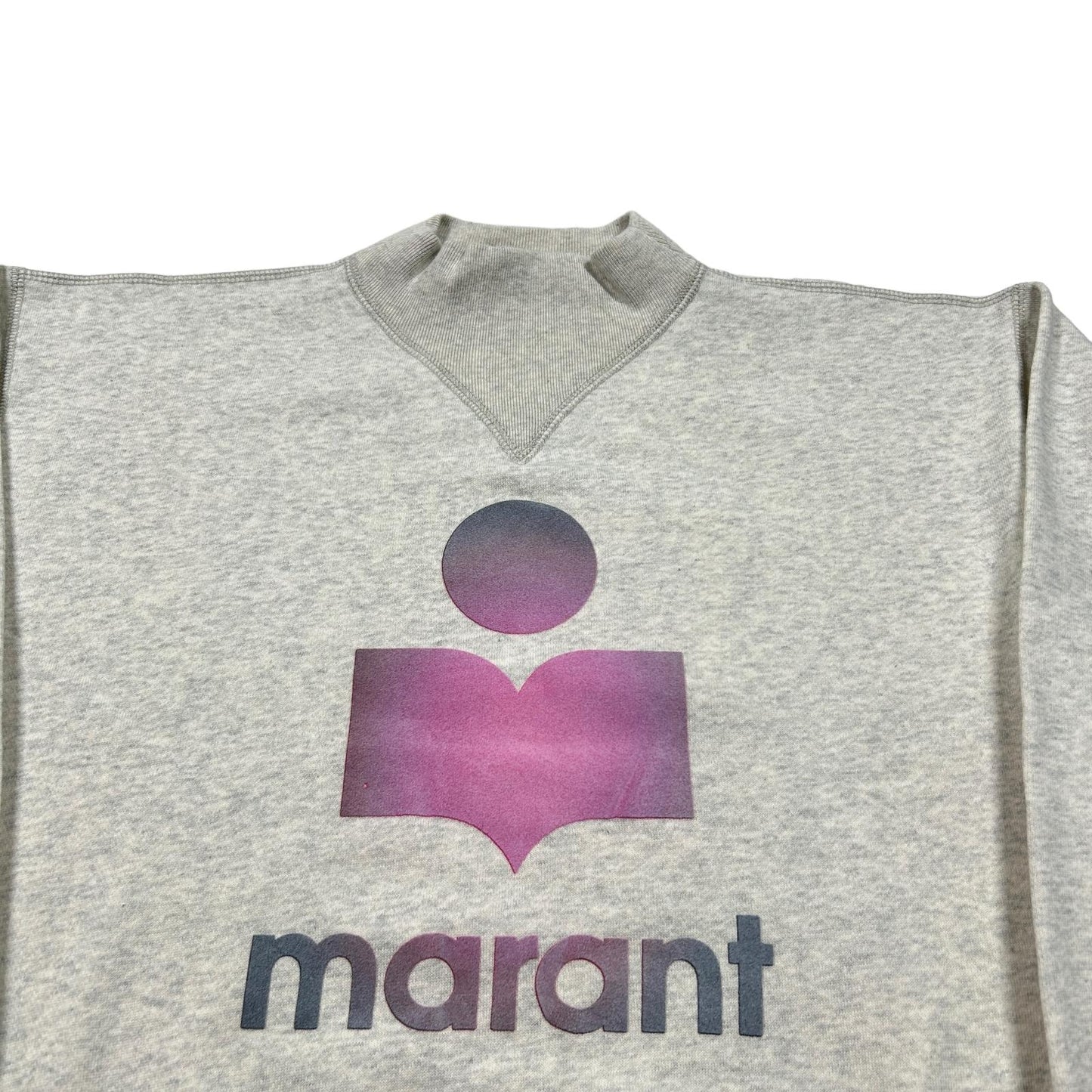 ISABEL MARANT ÉTOILE Moby Top Sweatshirt High Logo Cotton Pink 34 NEW RRP 295