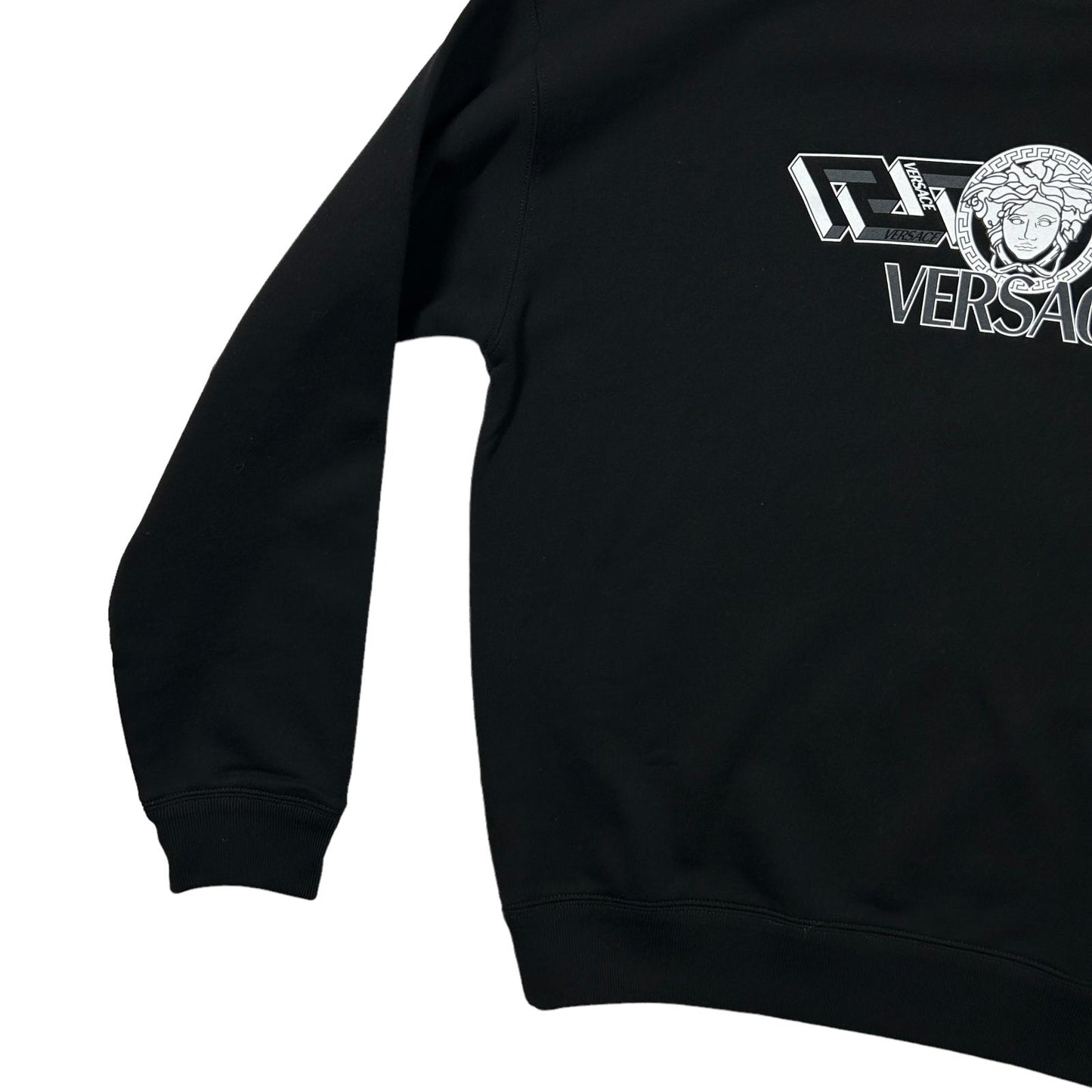 VERSACE Mens Medusa Logo Sweatshirt Black Cotton Size S NEW RRP 610