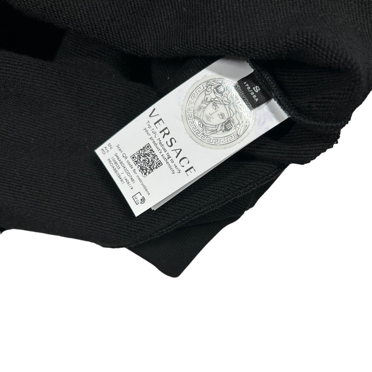 VERSACE Mens Medusa Logo Sweatshirt Black Cotton Size S NEW RRP 610