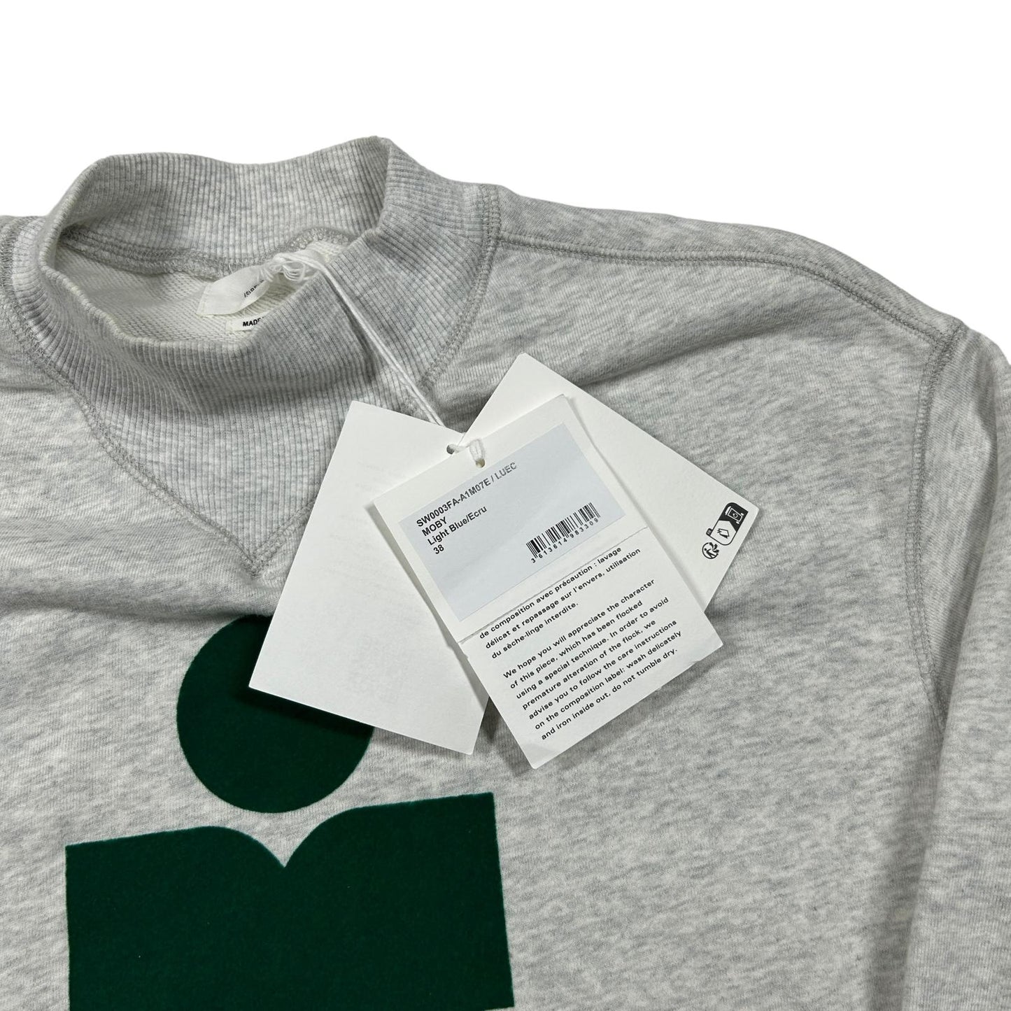 ISABEL MARANT ÉTOILE Ladies Moby Sweatshirt Logo Cotton Size 34 NEW RRP 295