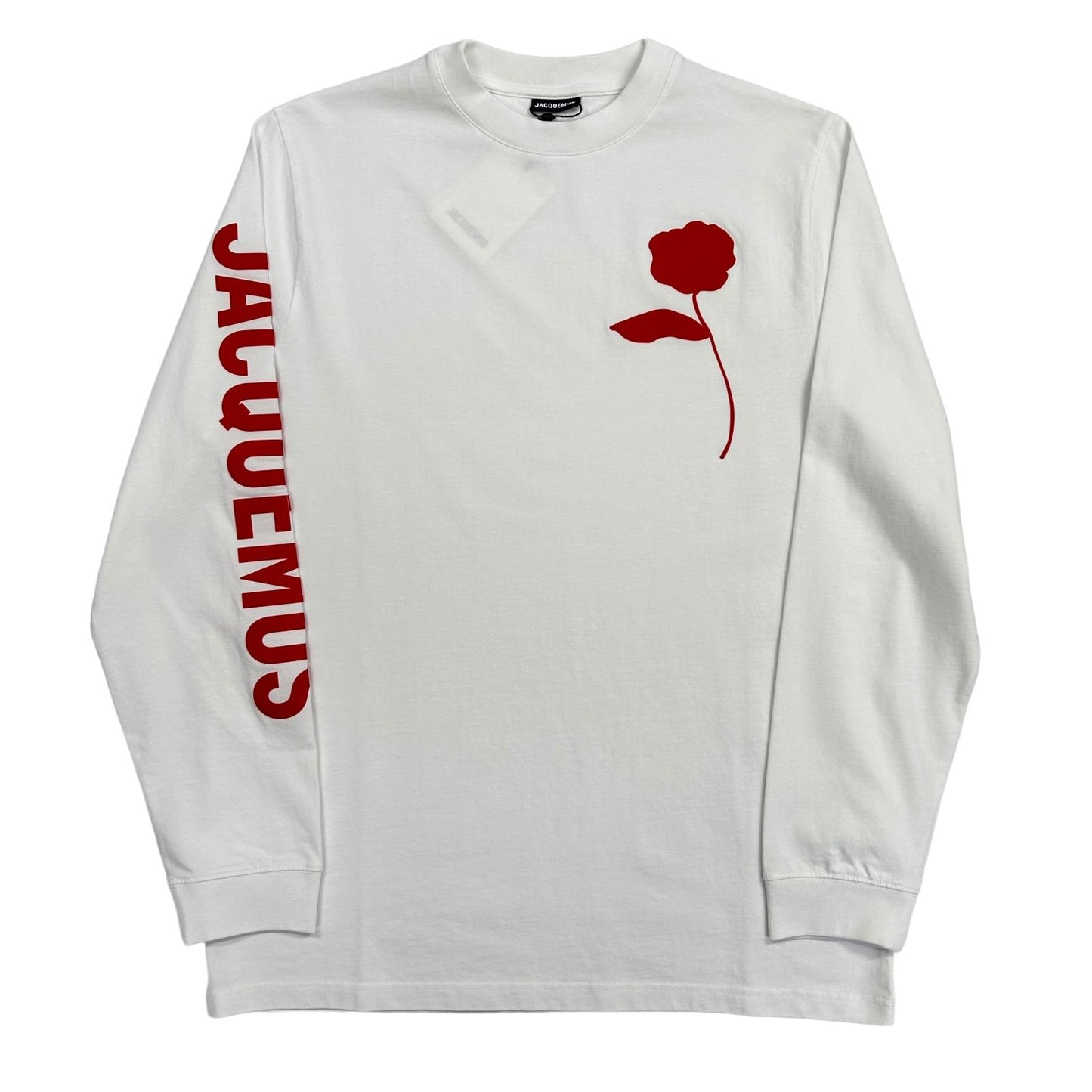 JACQUEMUS Cotton Le Long Sleeve Tshirt Ciceri White Size S NEW RRP 245