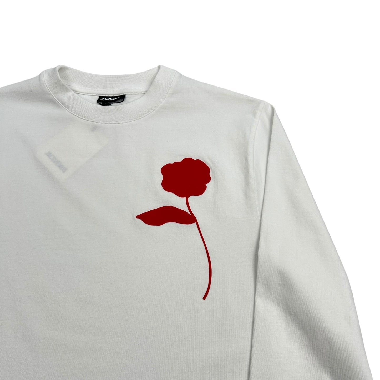 JACQUEMUS Cotton Le Long Sleeve Tshirt Ciceri White Size S NEW RRP 245