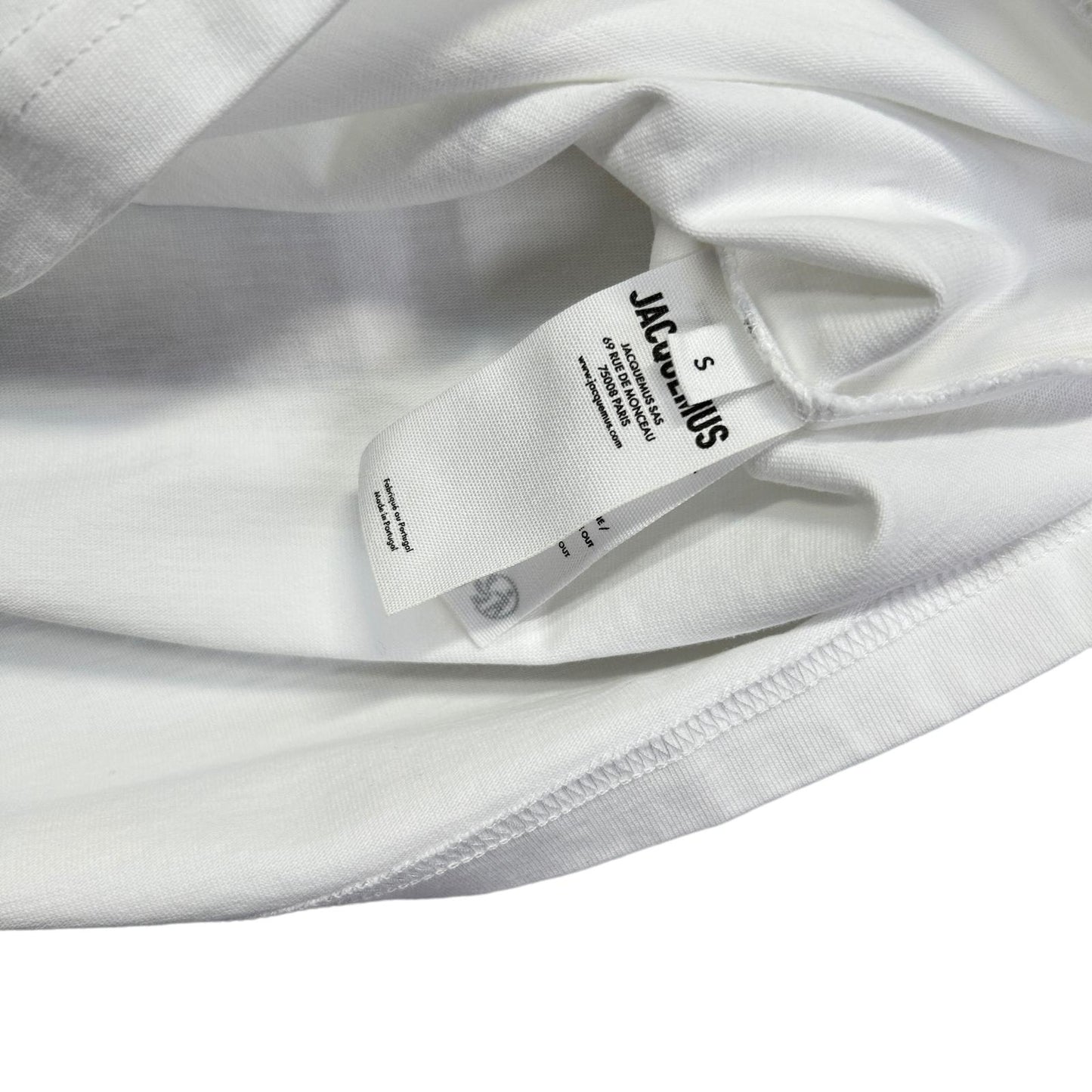 JACQUEMUS Cotton Le Long Sleeve Tshirt Ciceri White Size S NEW RRP 245