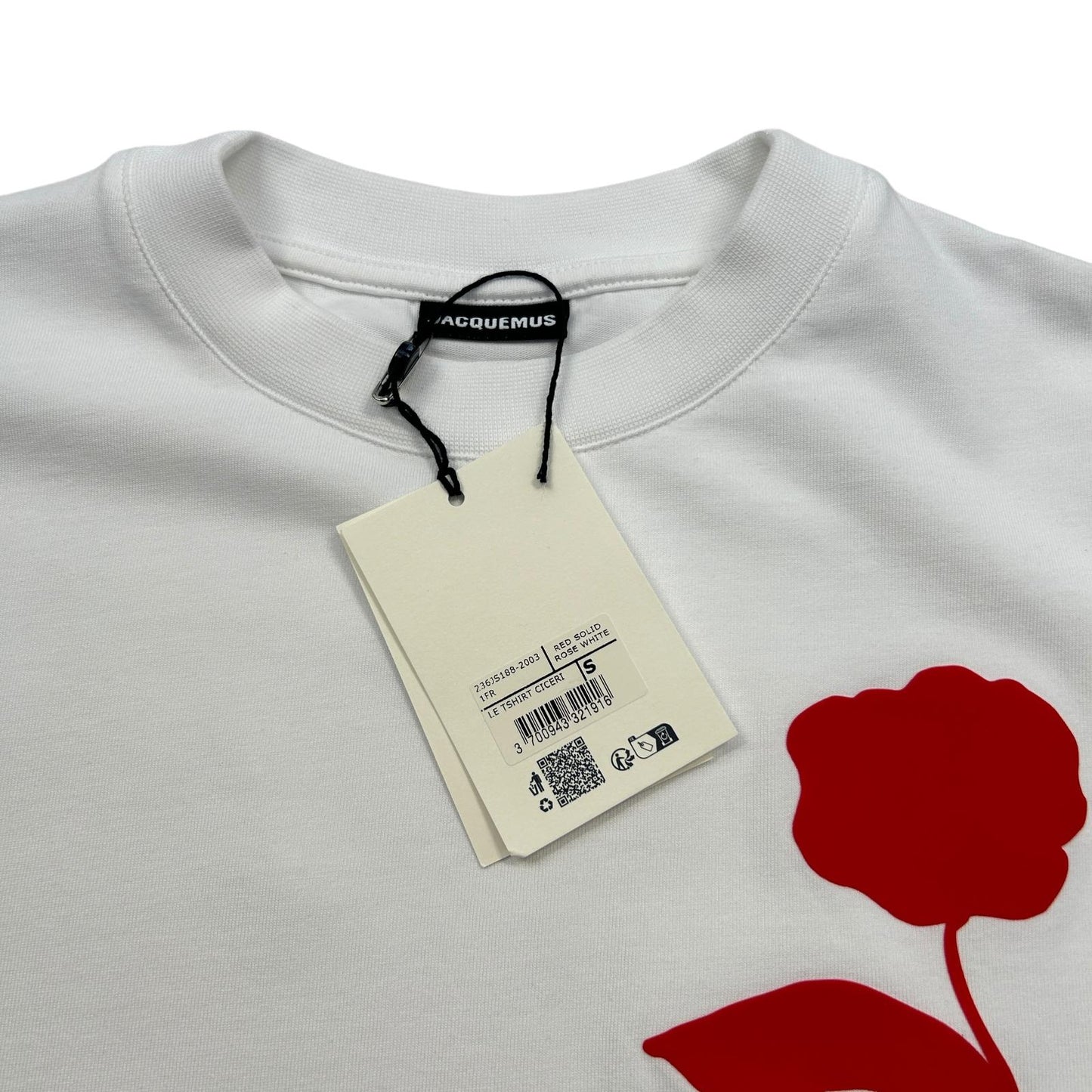 JACQUEMUS Cotton Long Sleeve Le Tshirt Ciceri White Mens Size S NEW RRP 245