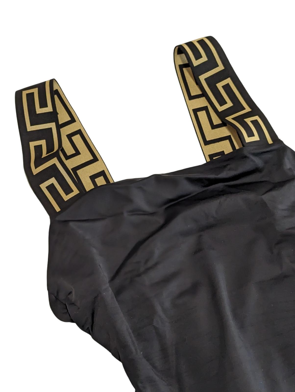 VERSACE Swimsuit Black Baroque Print Strap Ladies Swimwear Size S NEW RRP 285