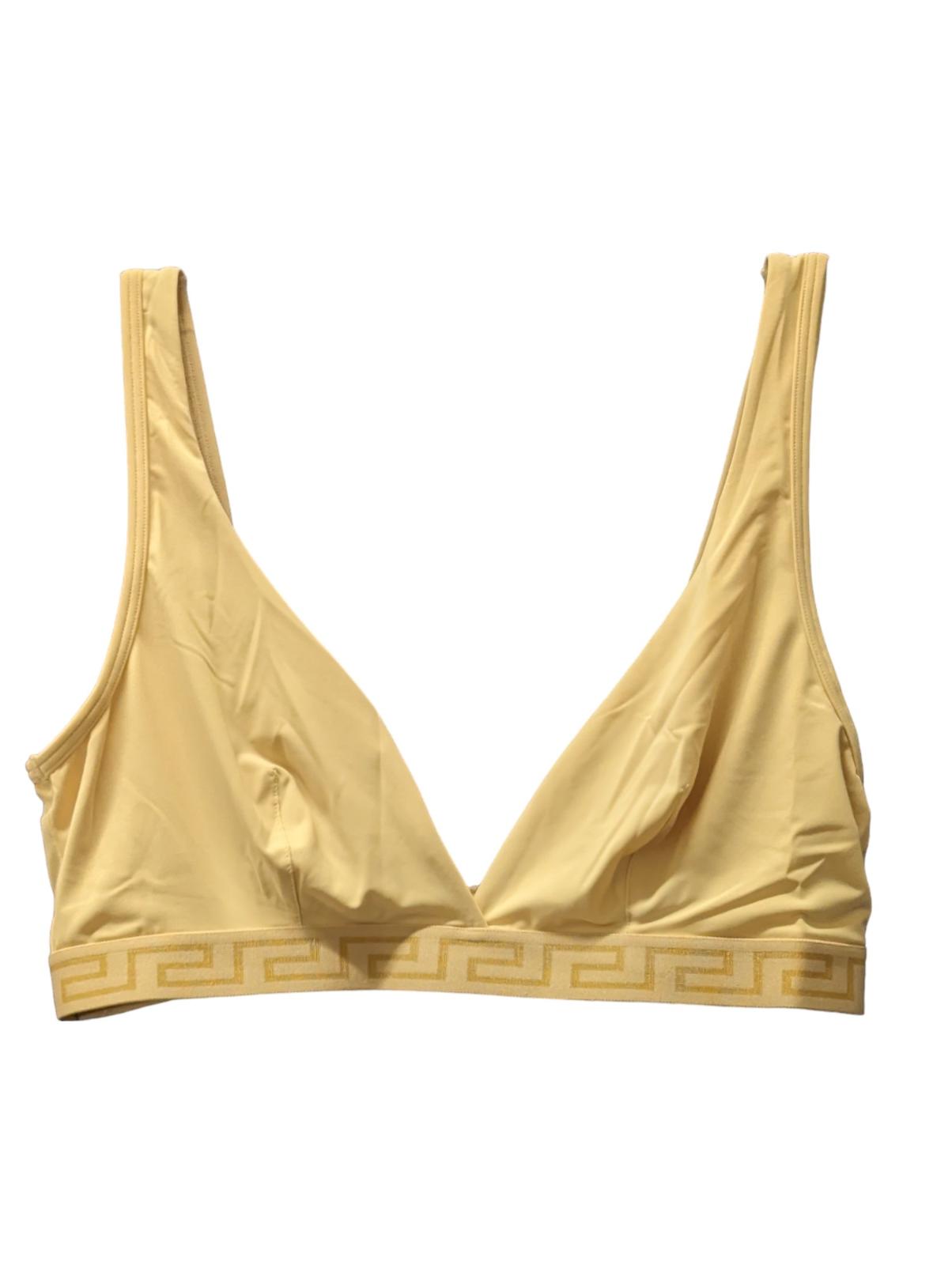 VERSACE Triangle Bralette Jersey Cotton Softcup Brown Size M NEW RRP 75